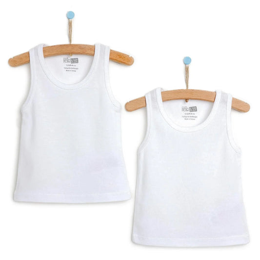 HelloBaby Boy 2-Pack Tanks - White