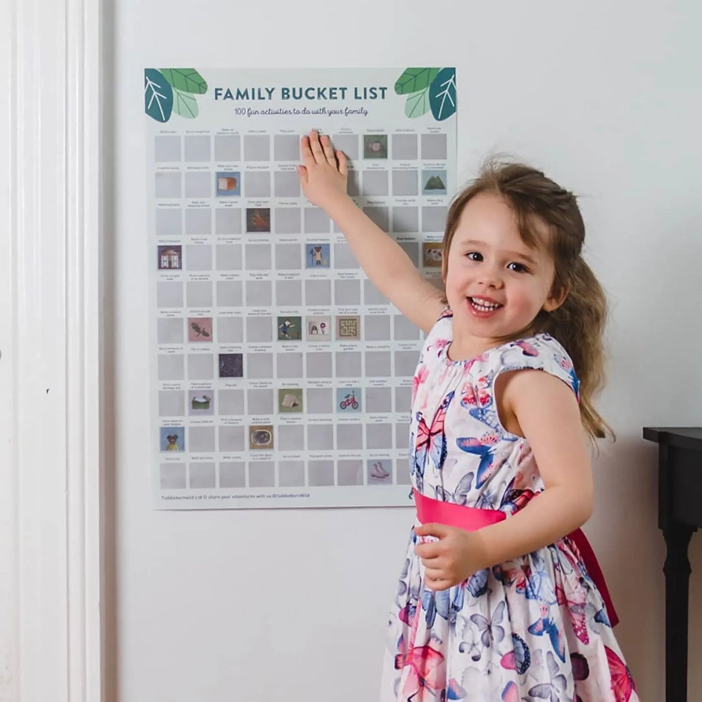 Toddle born Wild A3 100 Activity Bucket List Poster