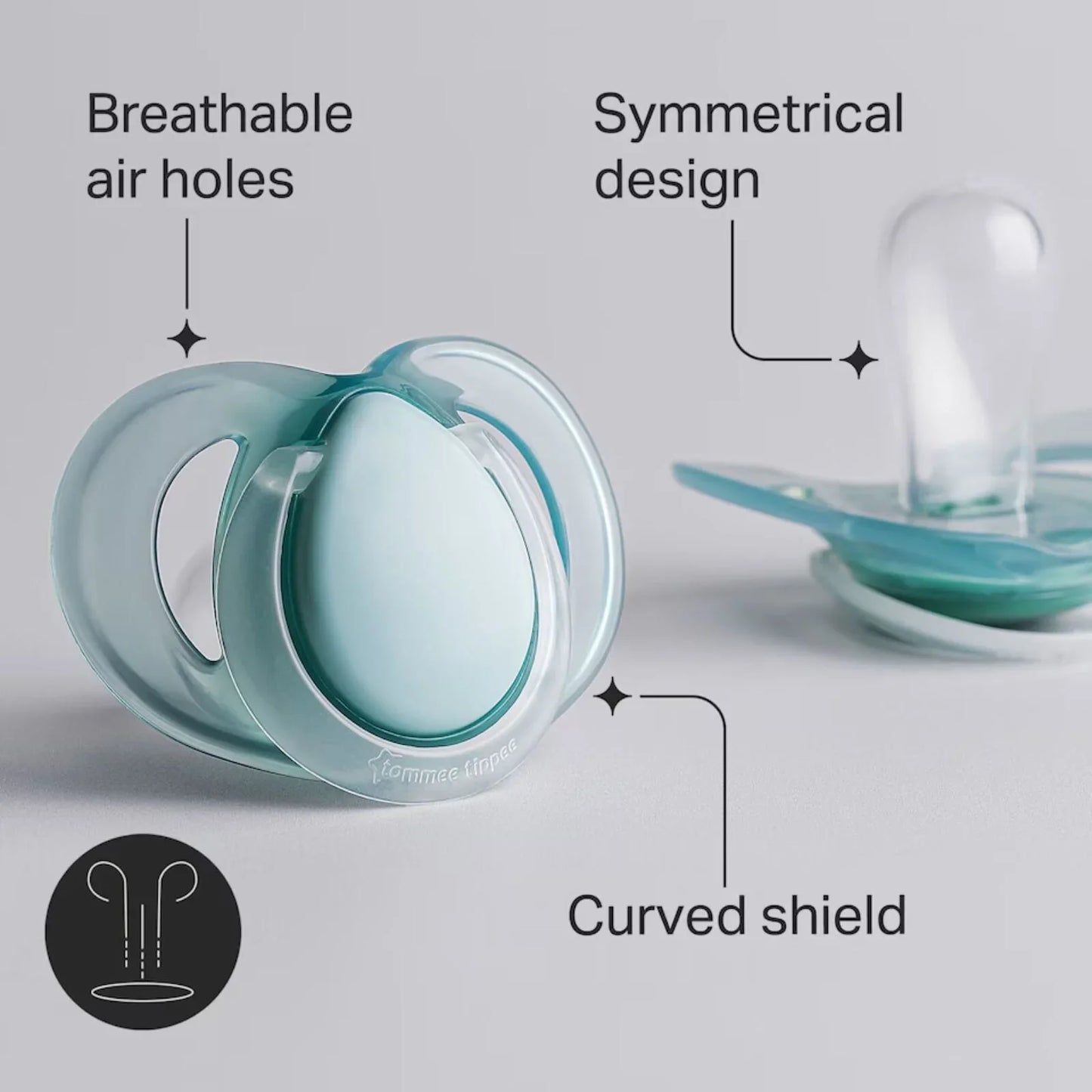 Tommee Tippee Night Time Soother 0-6 months Pack of 2 Assorted