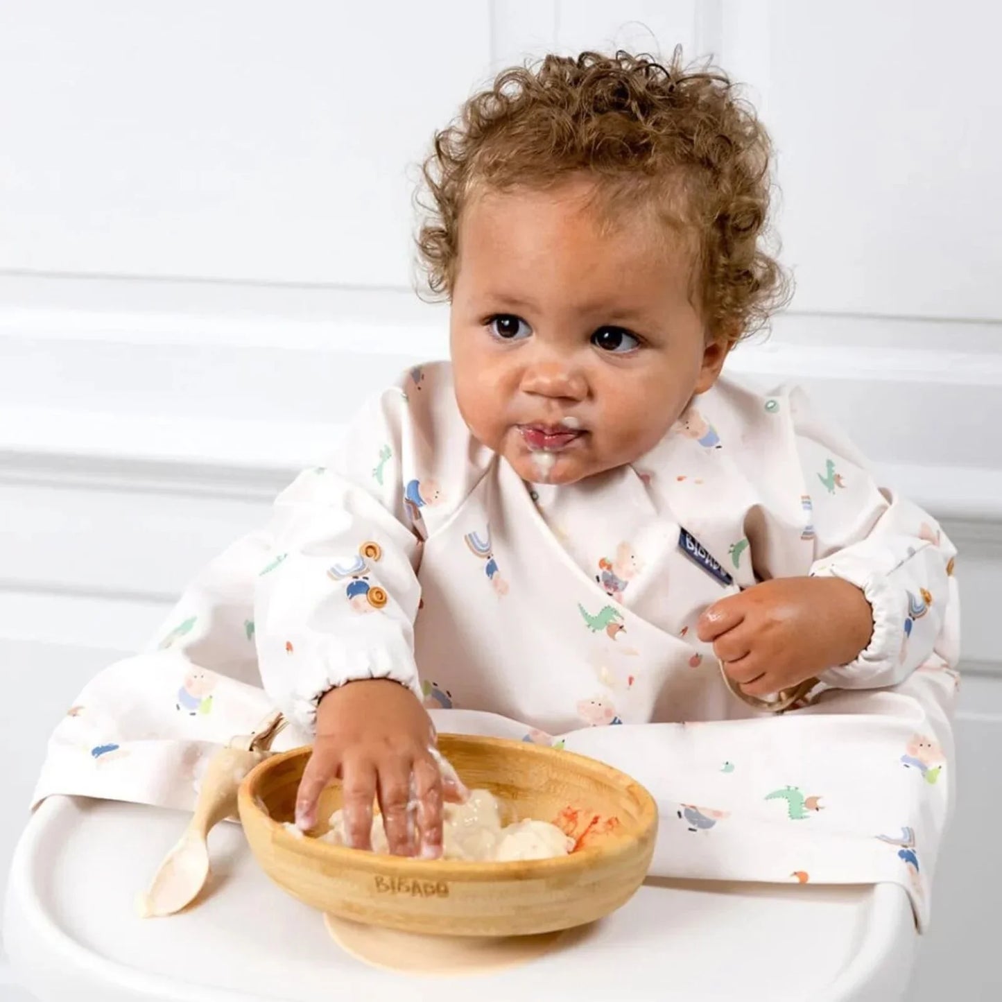 Bibado Natural Bamboo Suction Bowl - Blush