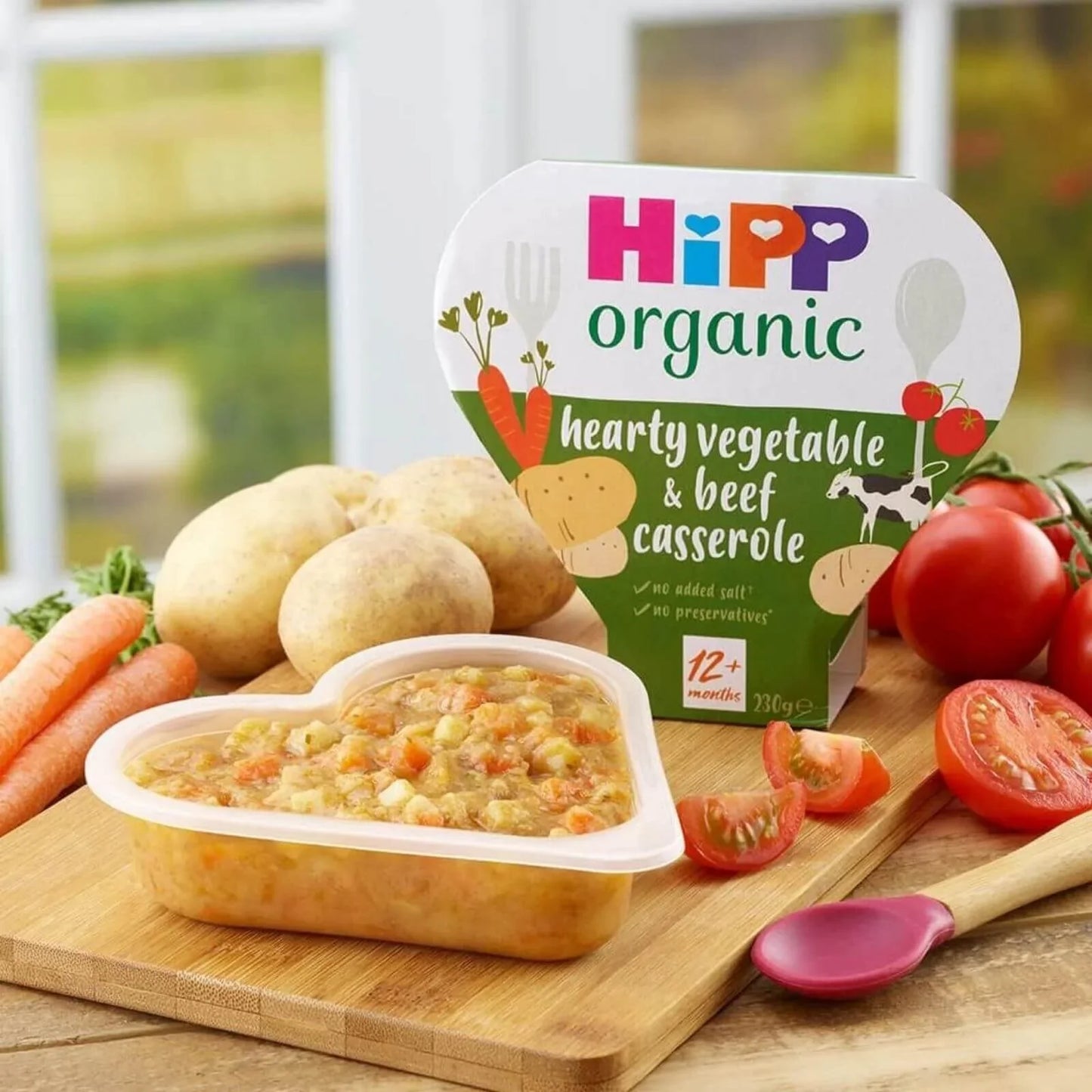 HiPP Organic Hearty Vegetable & Beef Casserole Toddler Tray Meal 12+ months 230g