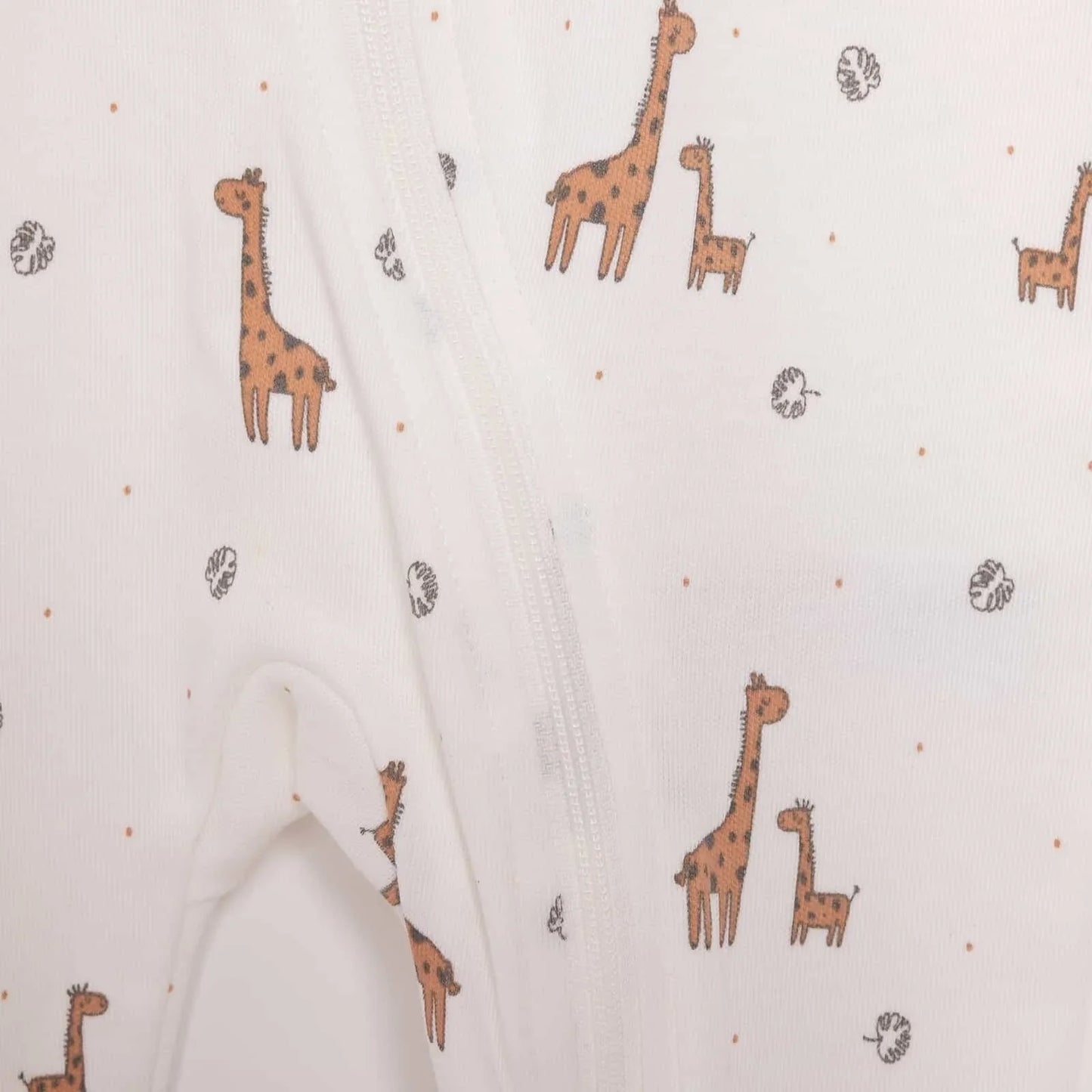 HelloBaby Newborn Girl Footed Jumpsuit - Ecru