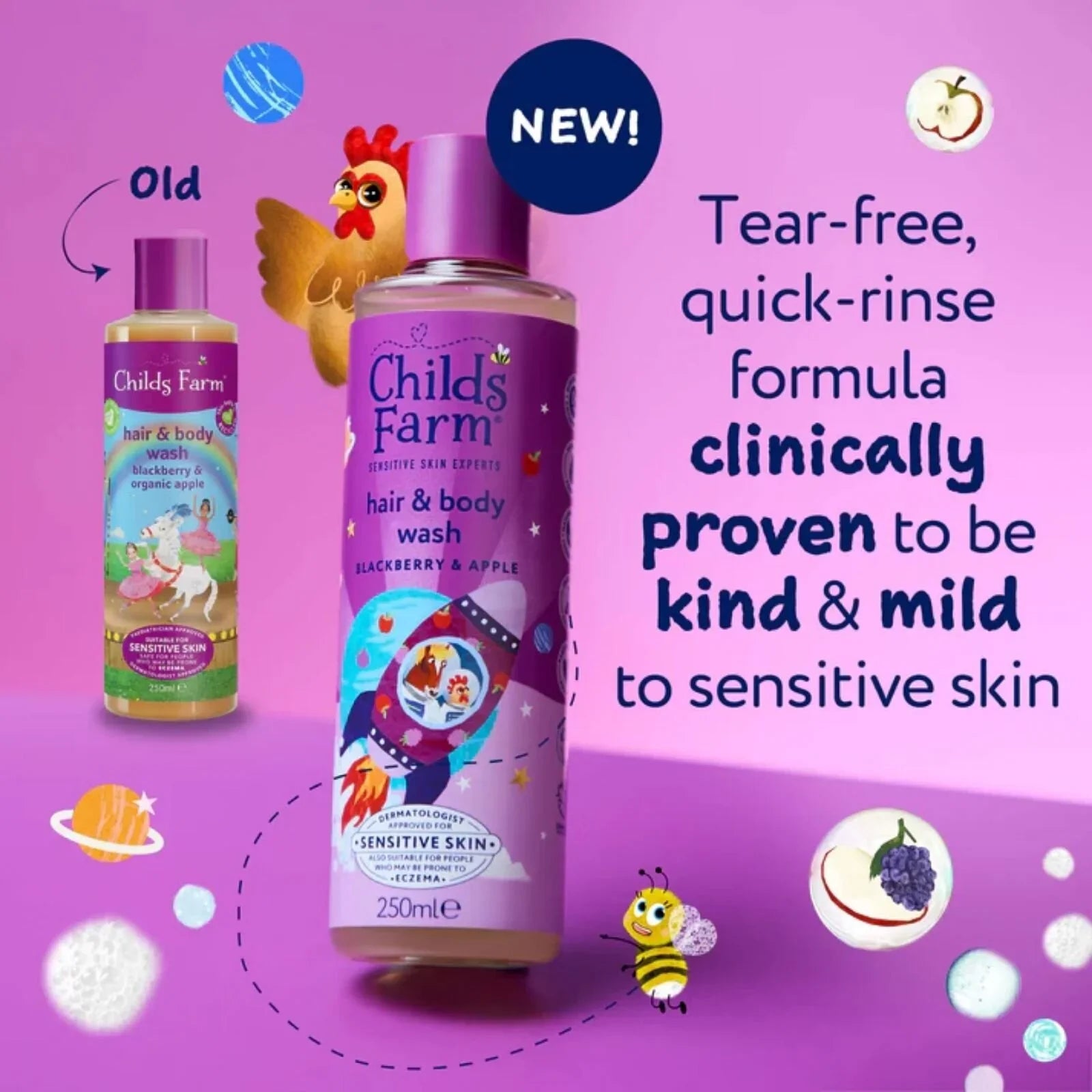 Childs Farm Hair & Body Wash 250ml - Blackberry & Apple