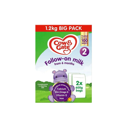 Cow and Gate 2 Follow On Milk Formula 6-12 months 1.2kg (2x600g)