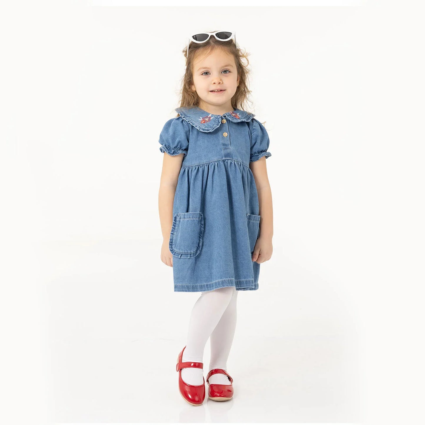 HelloBaby Spring Memories Girl Dress - Indigo