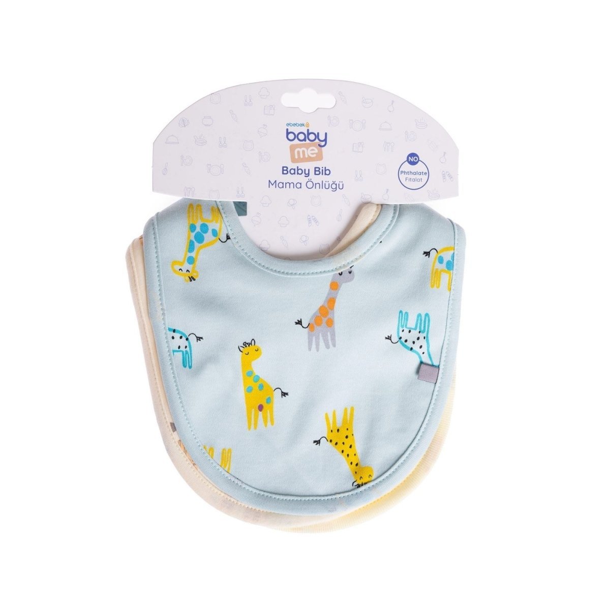 baby me Animals Baby Bib Pack of 3 - mezetto