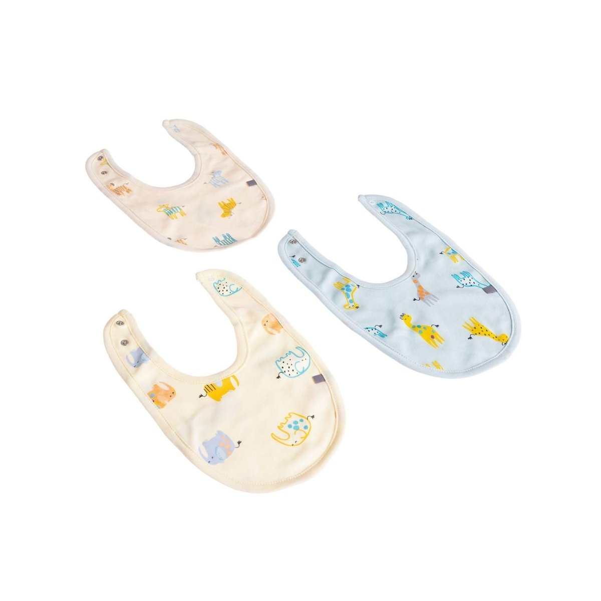 baby me Animals Baby Bib Pack of 3 - mezetto