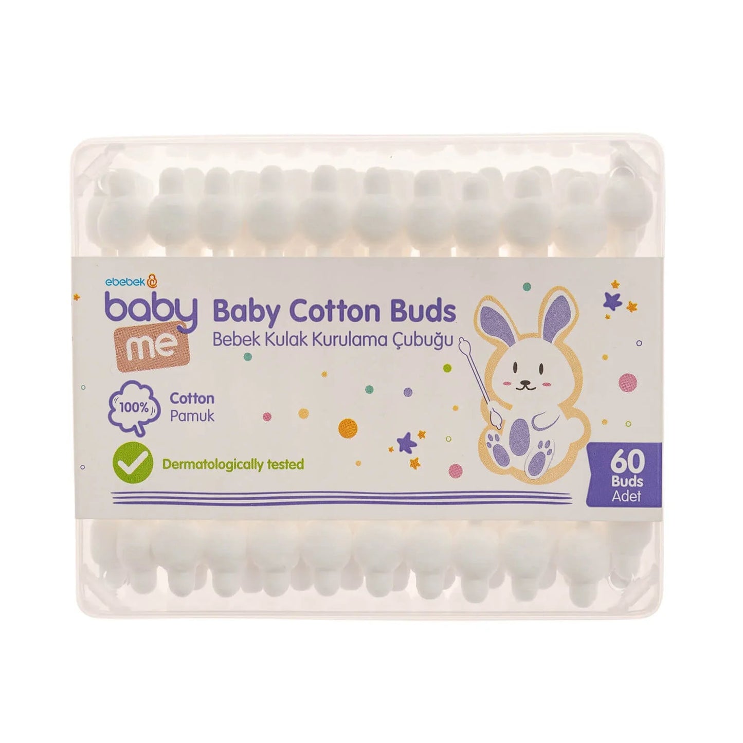 baby me Baby Cotton Buds 60 pcs - mezetto