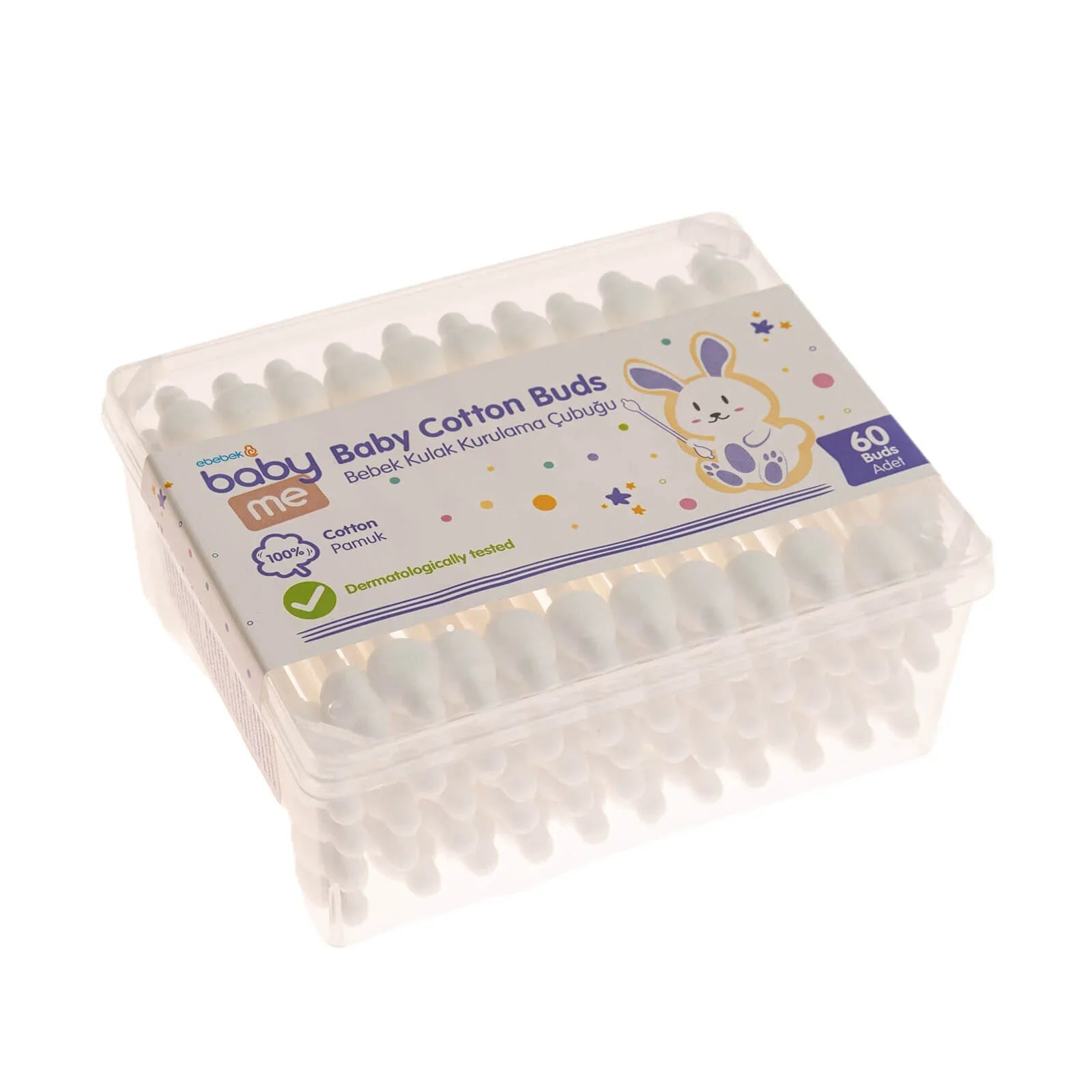 baby me Baby Cotton Buds 60 pcs - mezetto