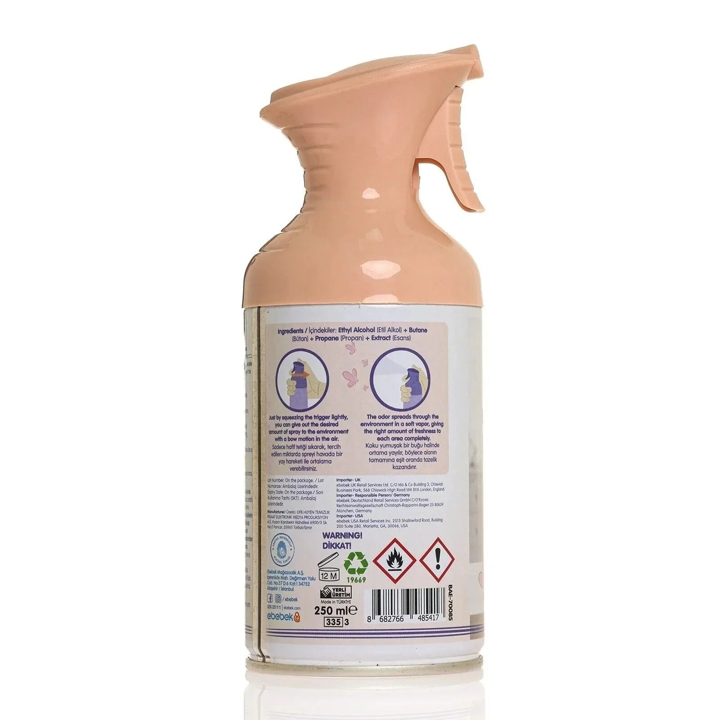 baby me Baby Powder Spray Room Scent 250ml - mezetto