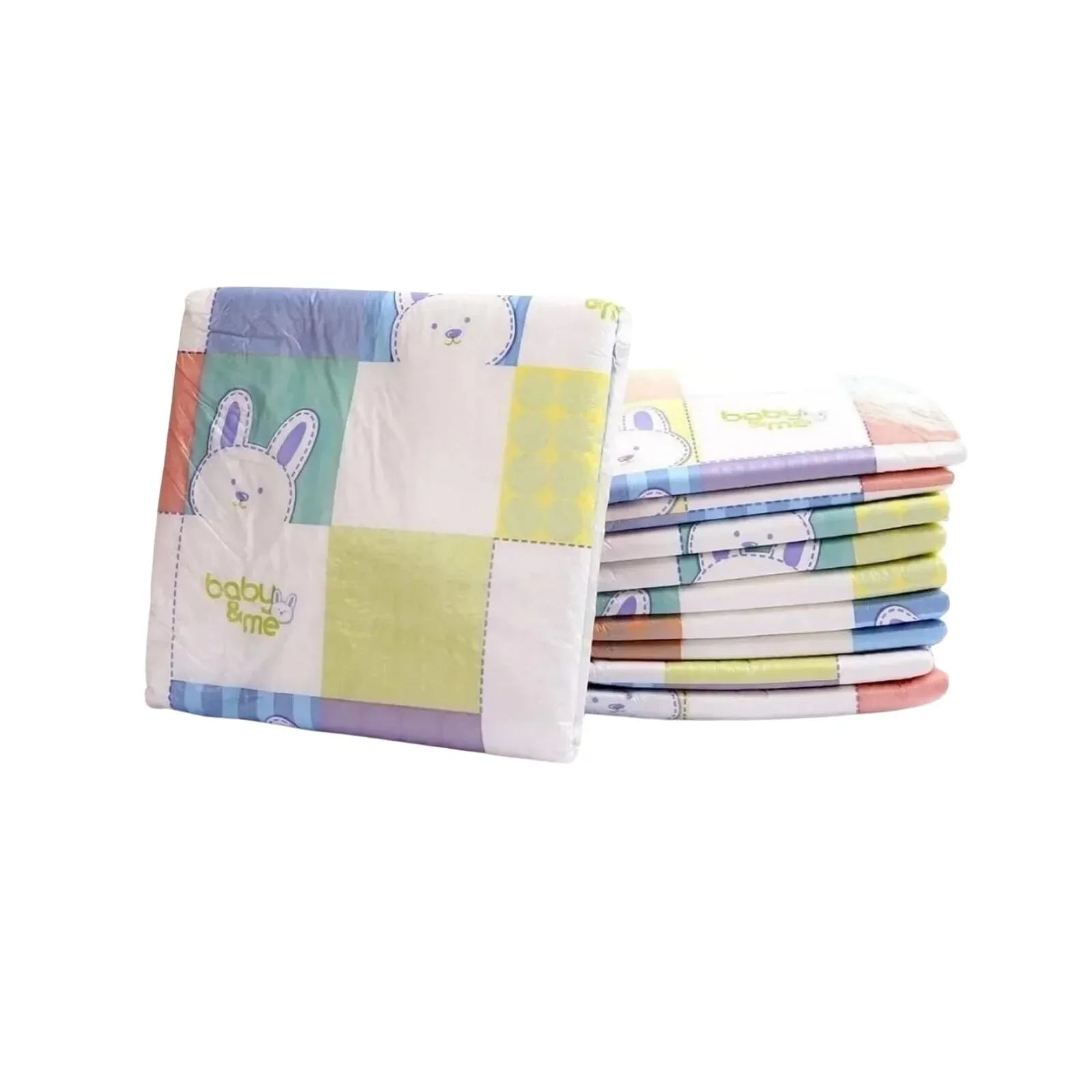 baby me Fluffy Baby Nappy Changing Mats 60x60cm - 40 pcs - mezetto