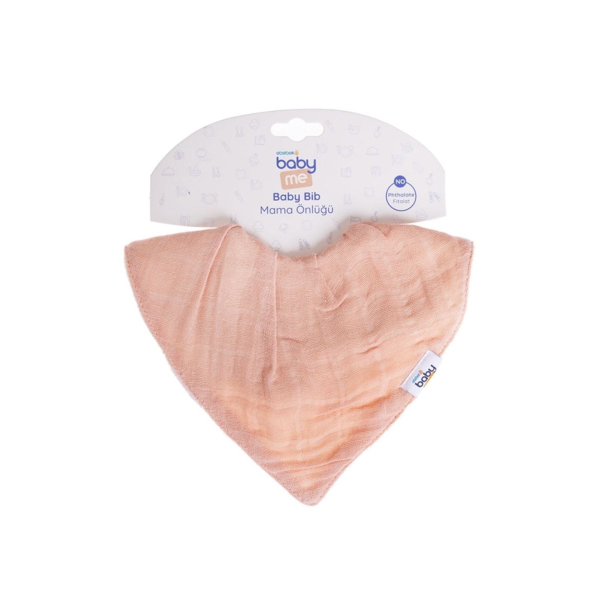 baby me Muslin Dribble Bib Blush - mezetto