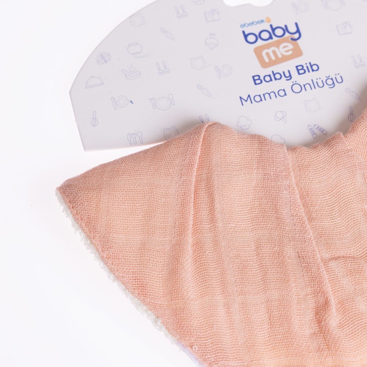 baby me Muslin Dribble Bib Blush - mezetto