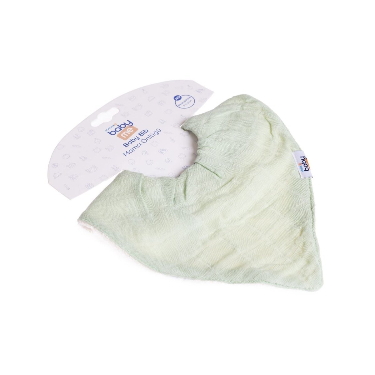 baby me Muslin Dribble Bib Green - mezetto