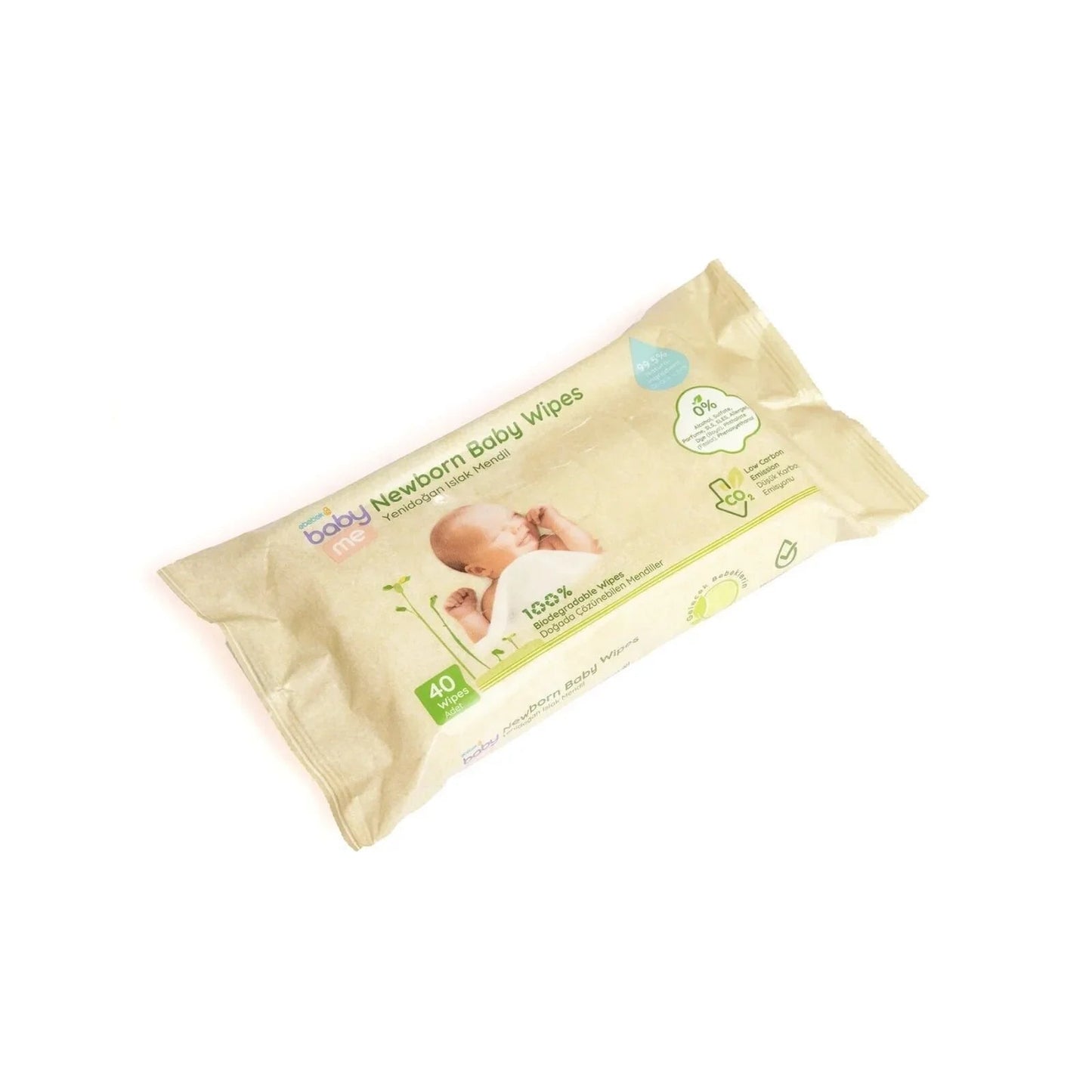 baby me Newborn Baby Biodegradable Wipes 3x40 pcs - mezetto