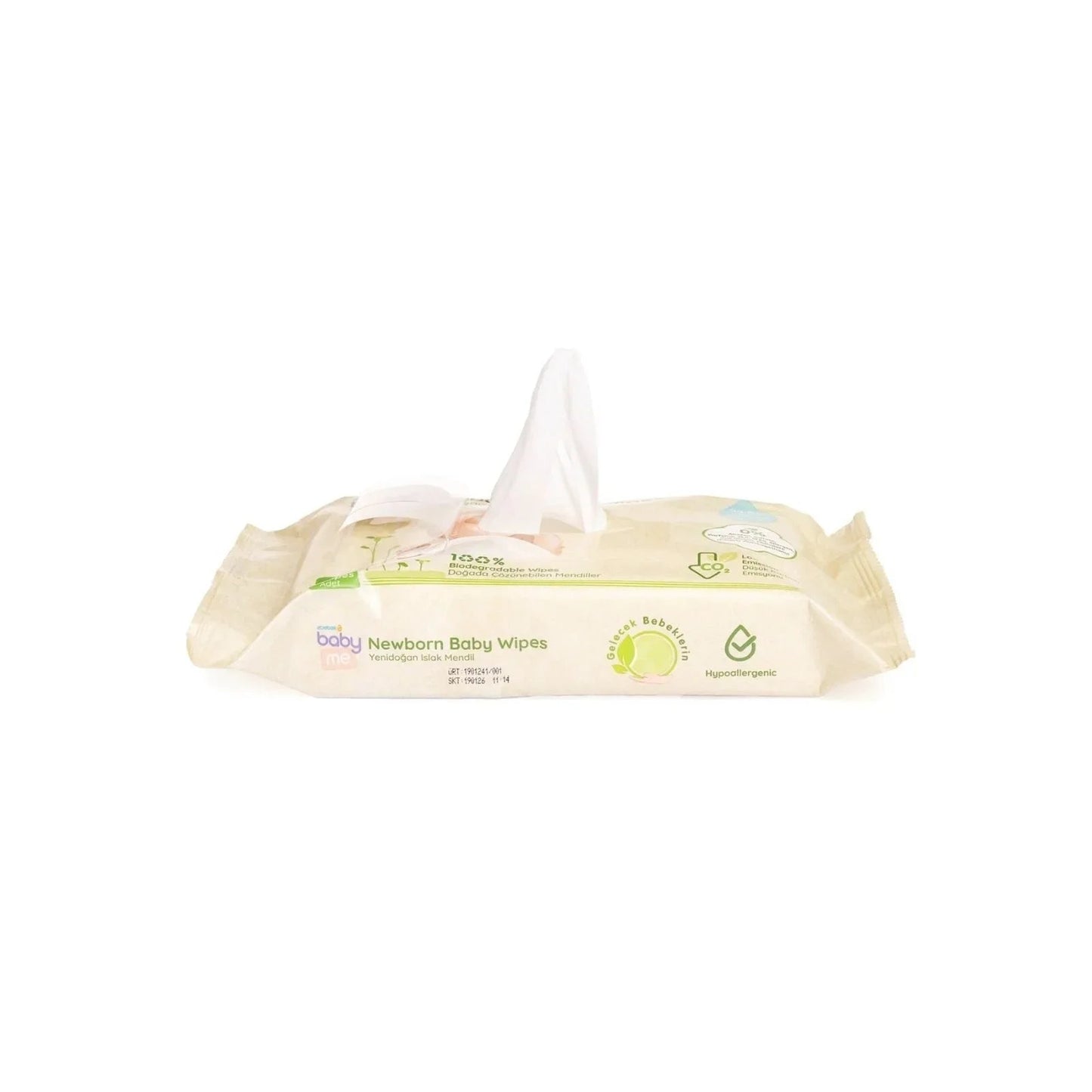 baby me Newborn Baby Biodegradable Wipes 3x40 pcs - mezetto