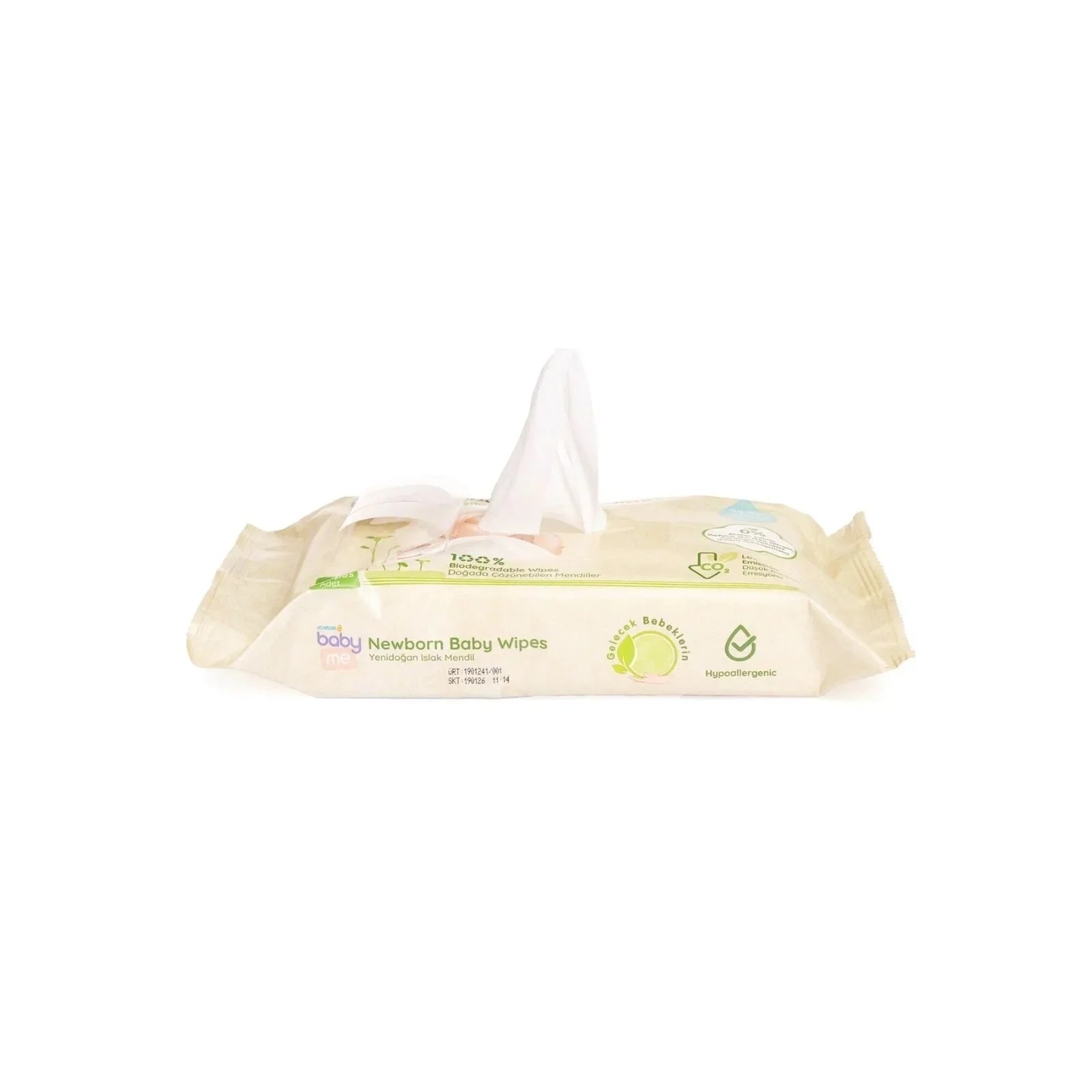 baby me Newborn Baby Biodegradable Wipes 3x40 pcs - mezetto