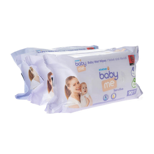 baby me Sensitive Wipes 3x90 pcs - mezetto