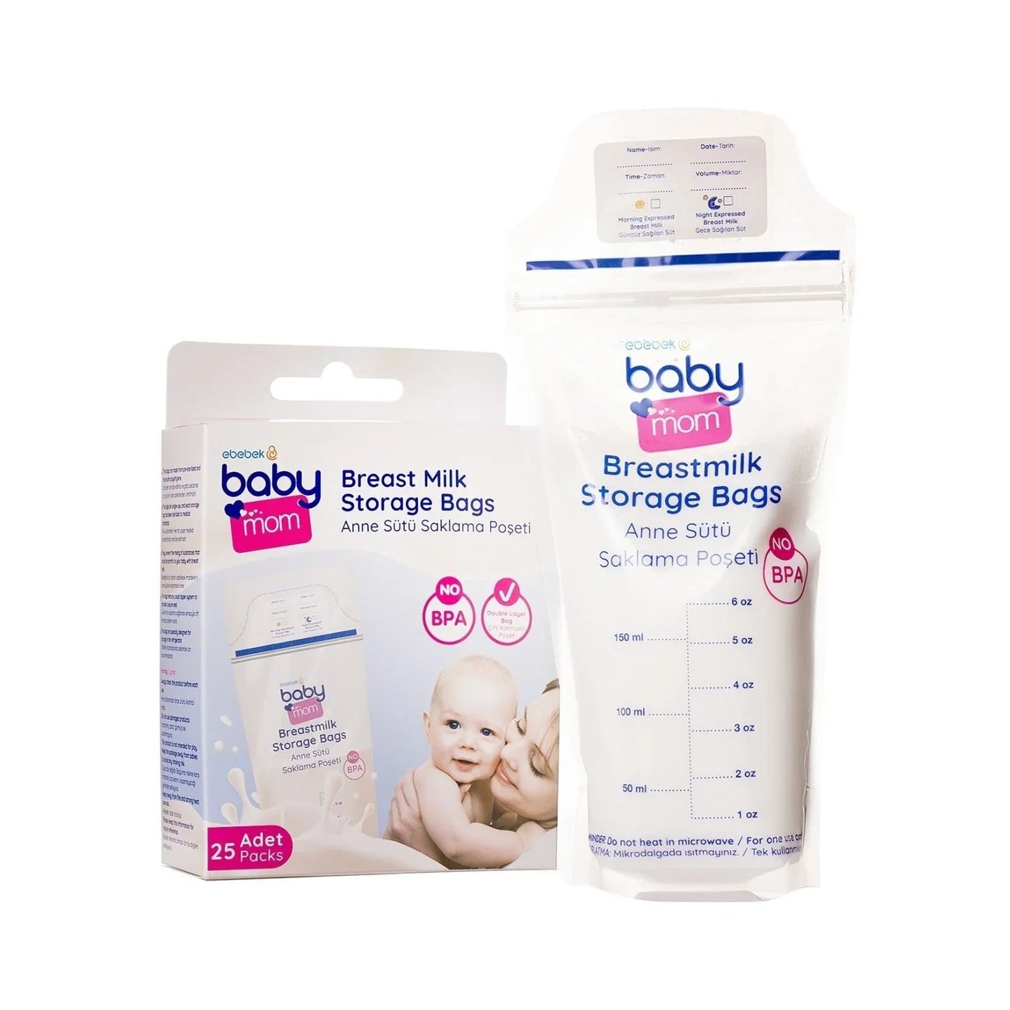 baby mom Breast Milk Storage Bag 25 pcs - mezetto