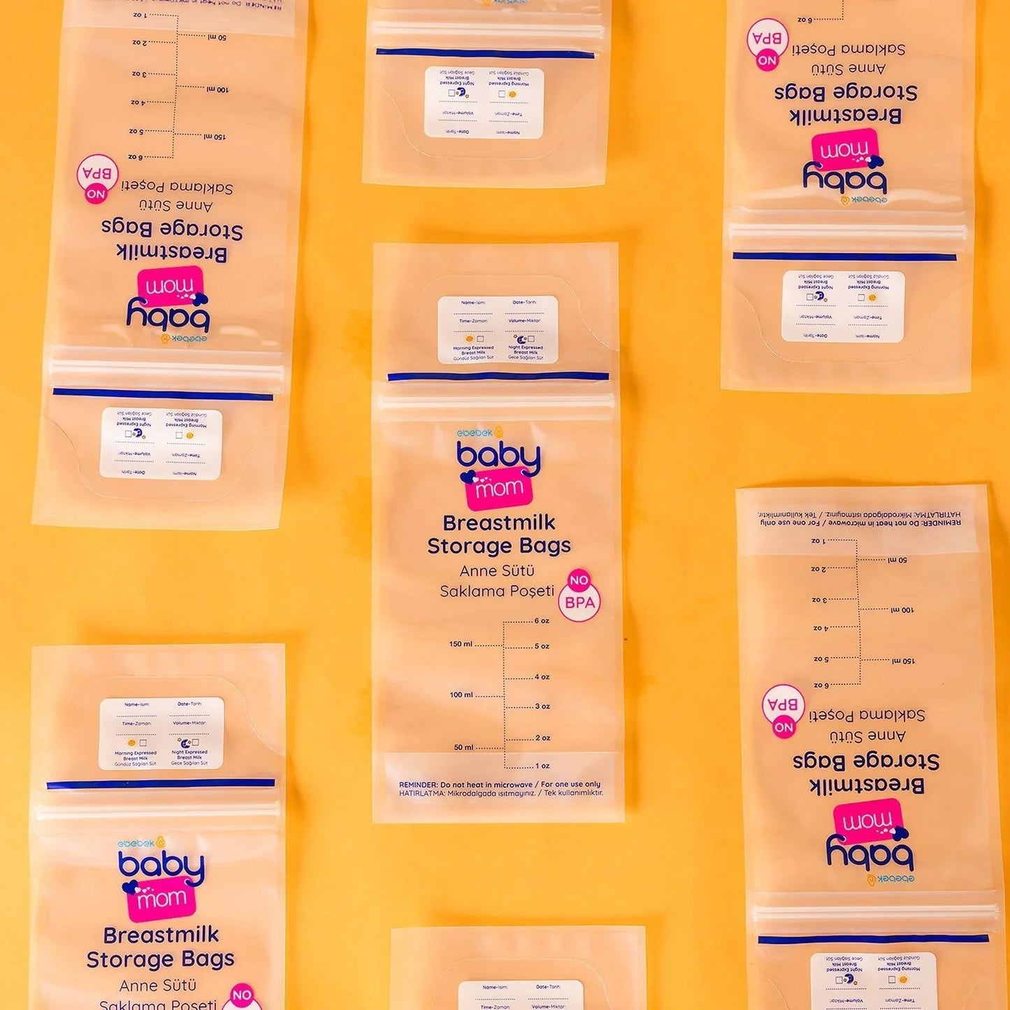 baby mom Breast Milk Storage Bag 50 pcs - mezetto