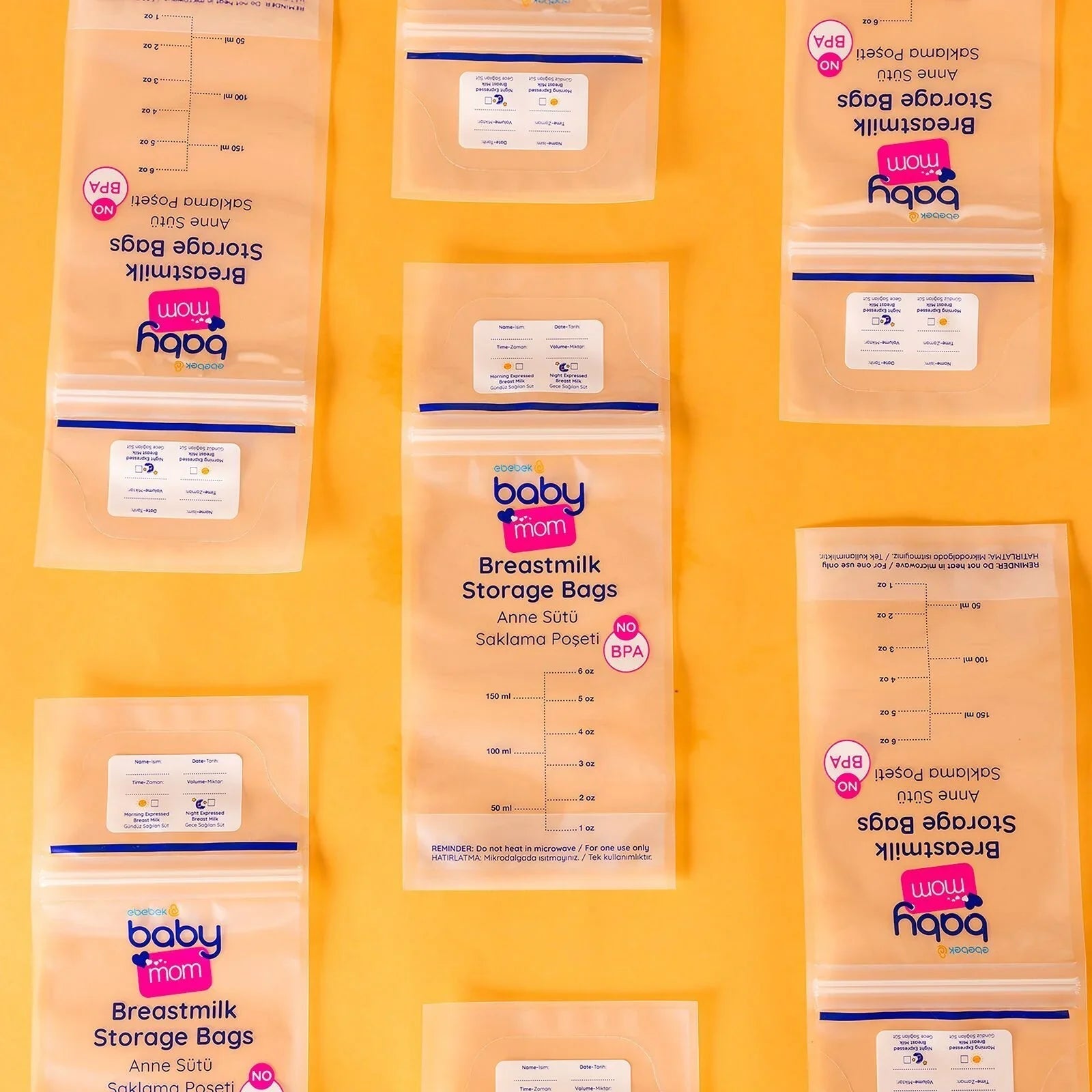 baby mom Breast Milk Storage Bag 50 pcs - mezetto