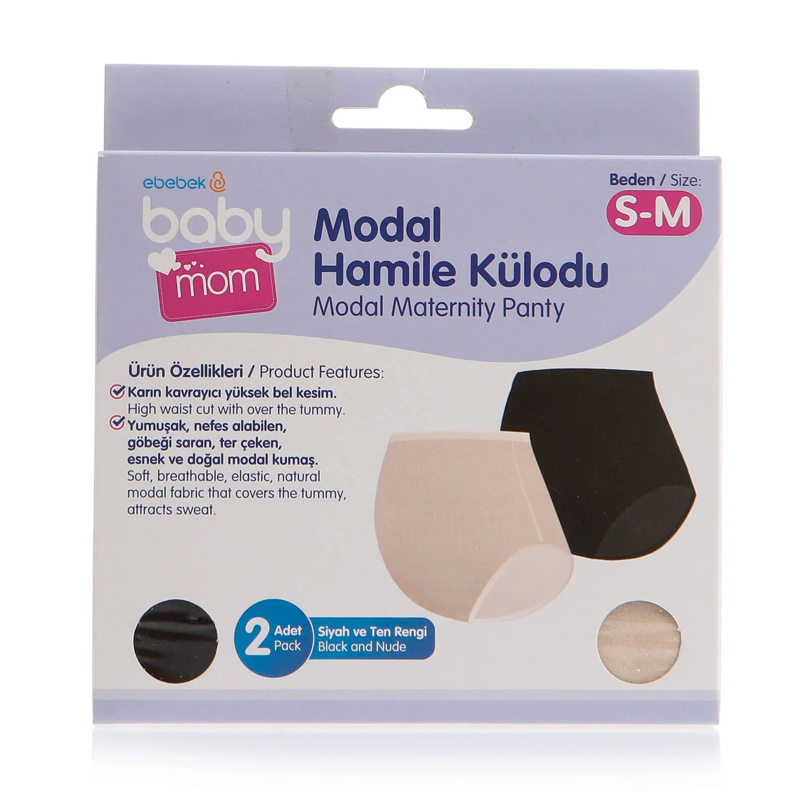 baby mom Maternity Briefs 2 pcs - Multicolour - mezetto