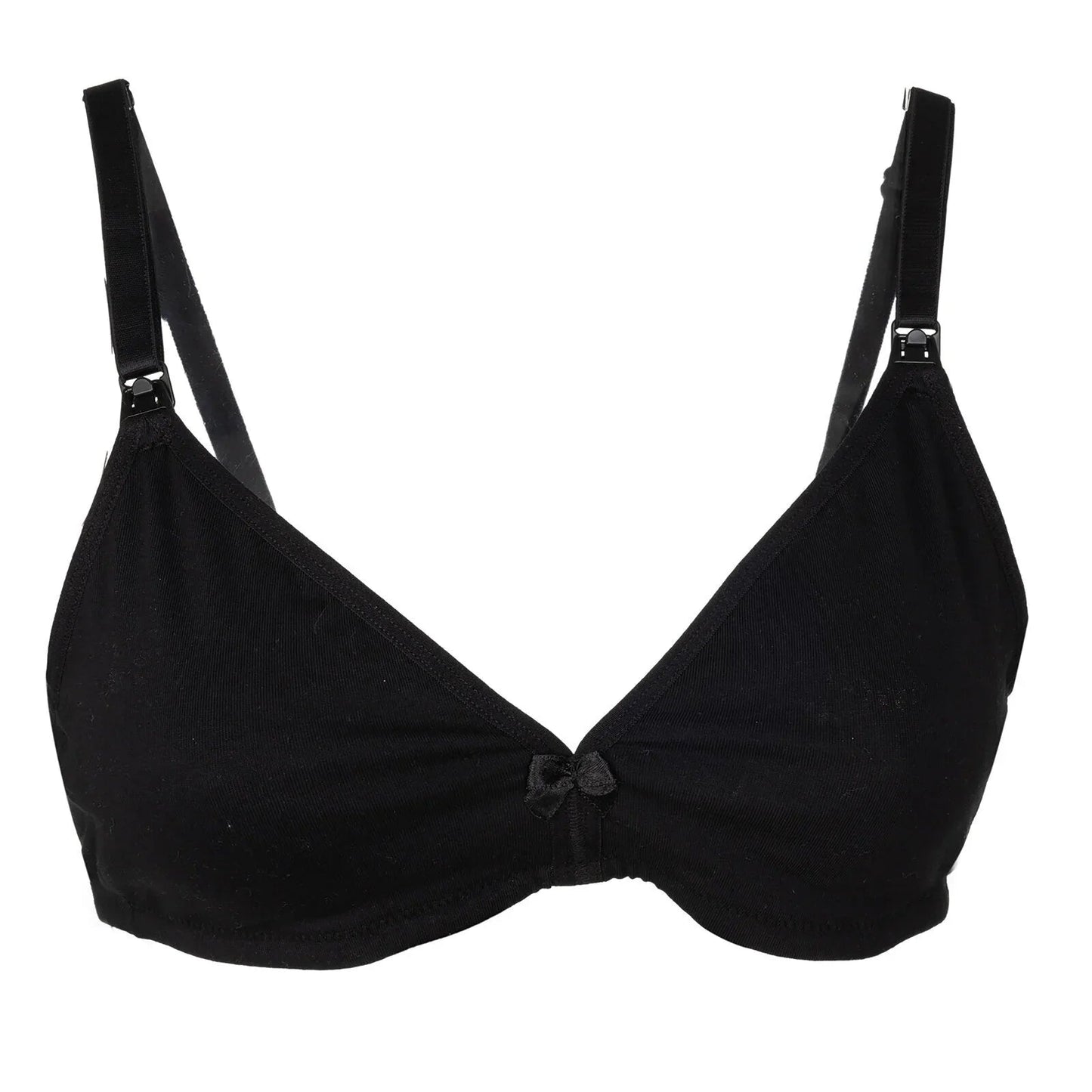 baby mom Non Padded Nursing Bra - Black - mezetto