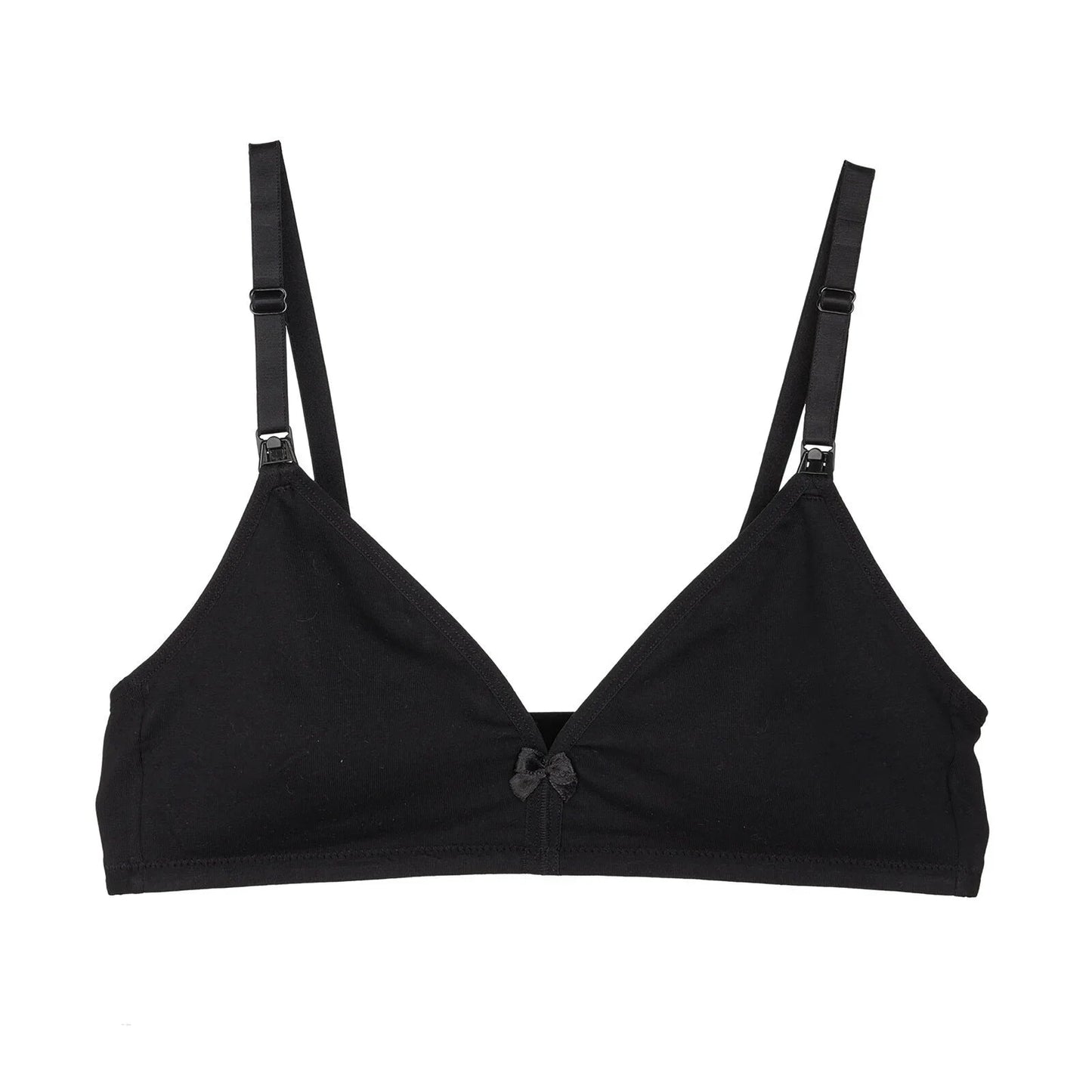 baby mom Non Padded Nursing Bra - Black - mezetto