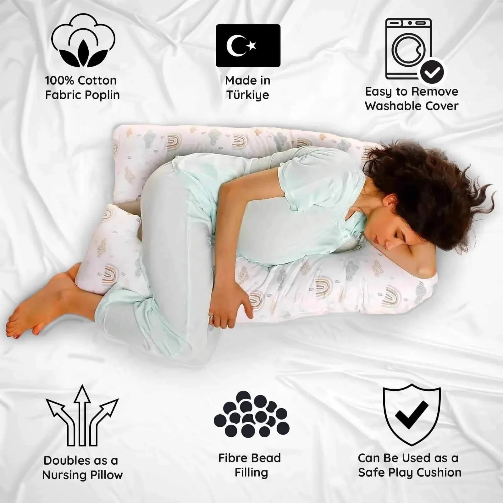 baby mom U Shape Body Pillow - mezetto