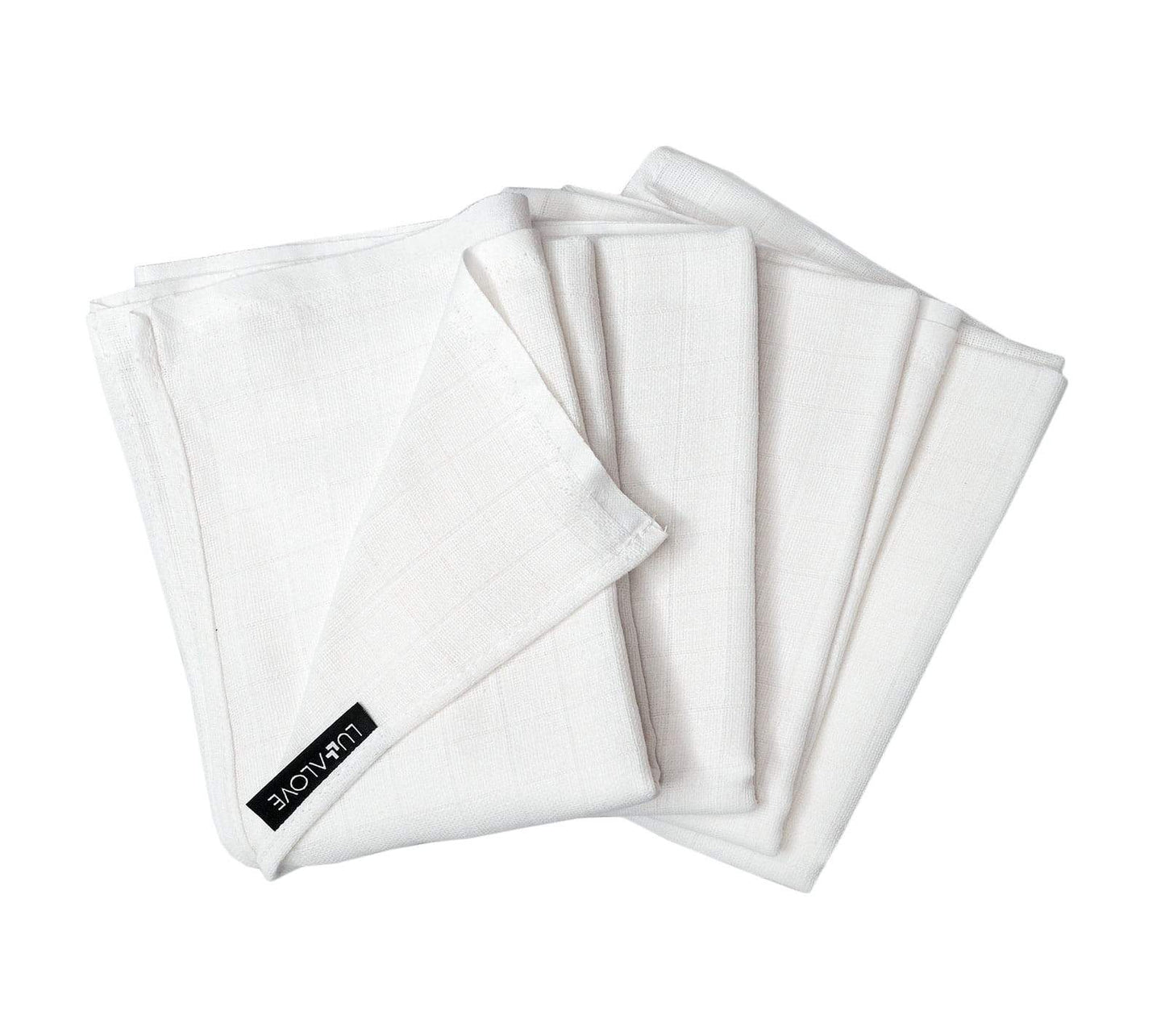 Baby muslin cloths - set of 4 - white