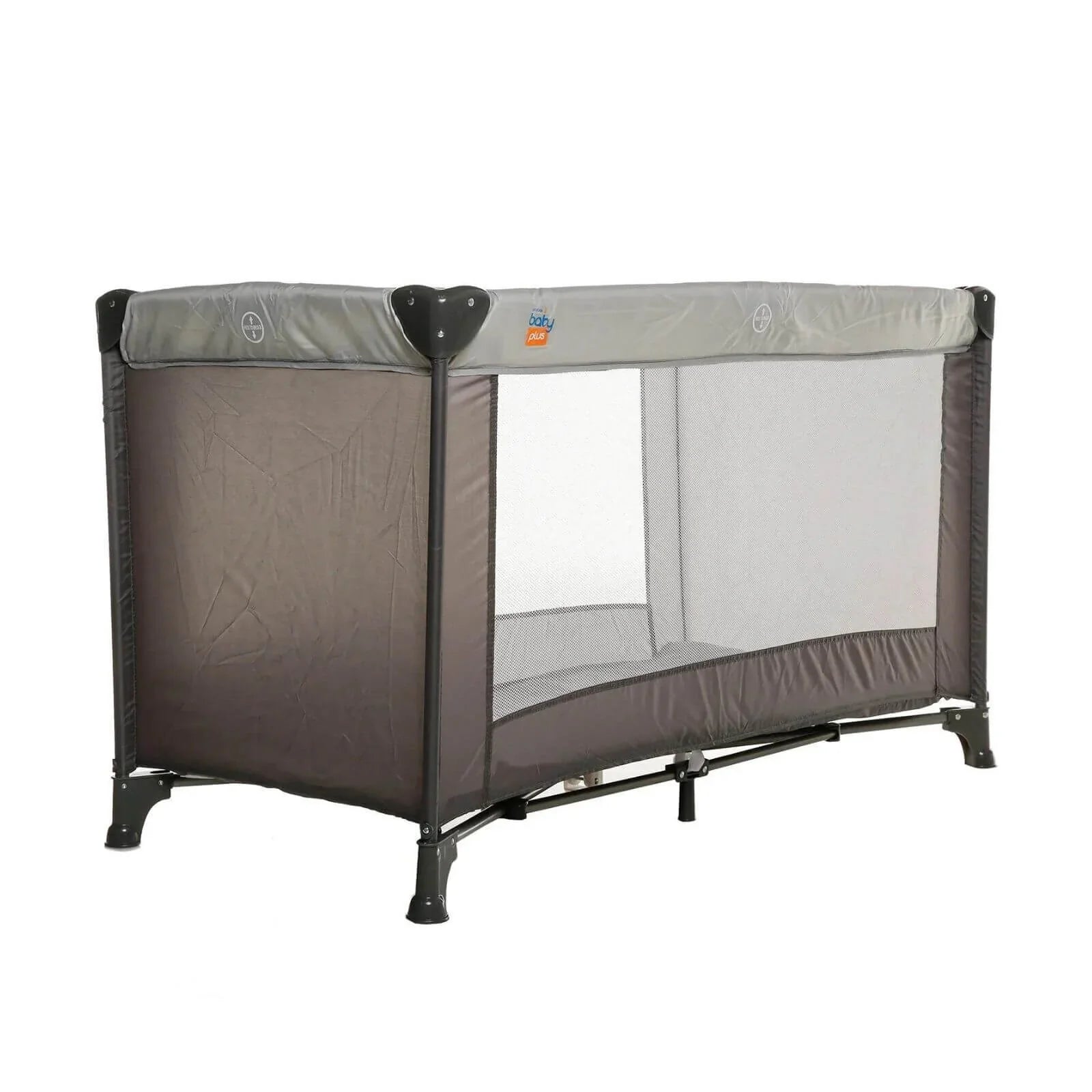 baby plus Eco Travel Cot - Grey - mezetto