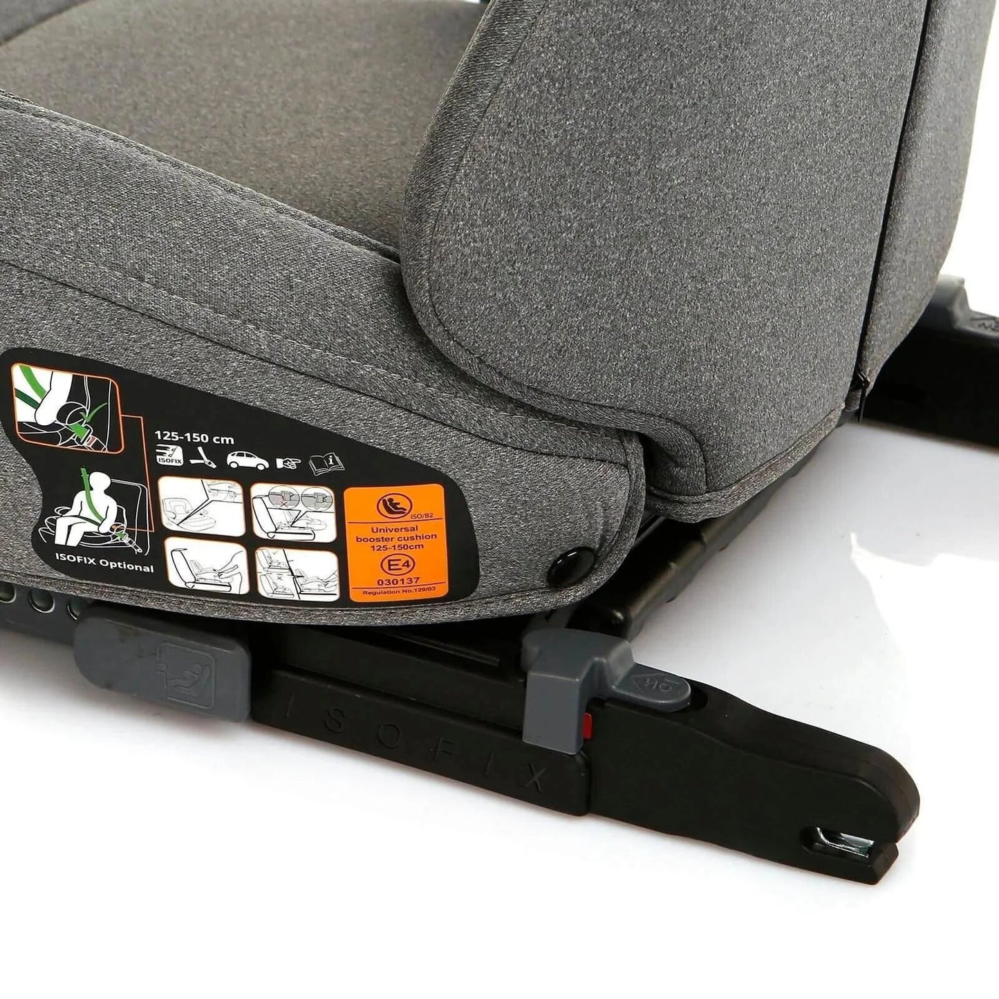 baby plus i - Size X8 (125 - 150 cm) 15 - 36 Kg Booster - Grey - mezetto