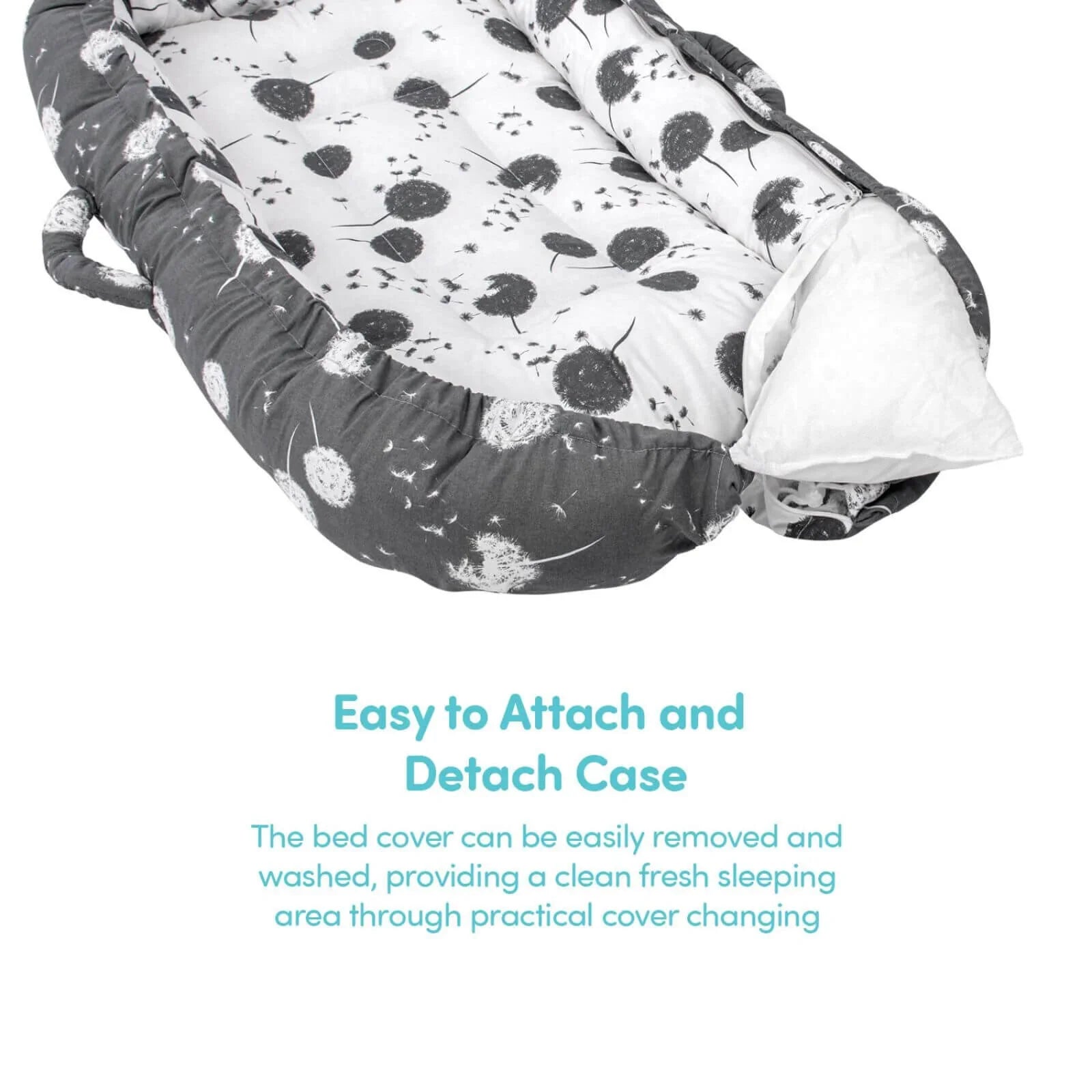 baby plus Mother Side Baby Reflux Bed Dandelion - mezetto