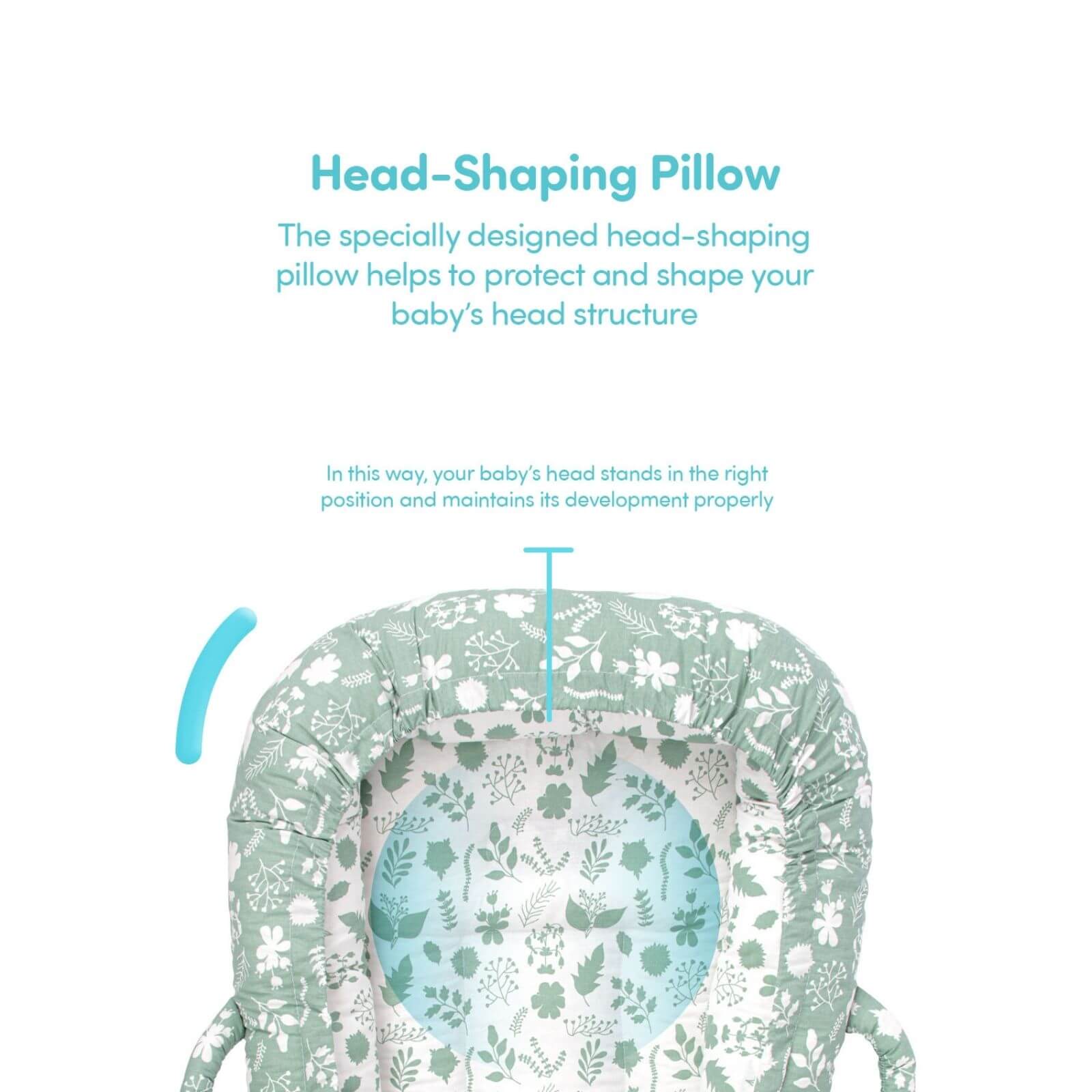 baby plus Mother Side Baby Reflux Bed - Green - mezetto