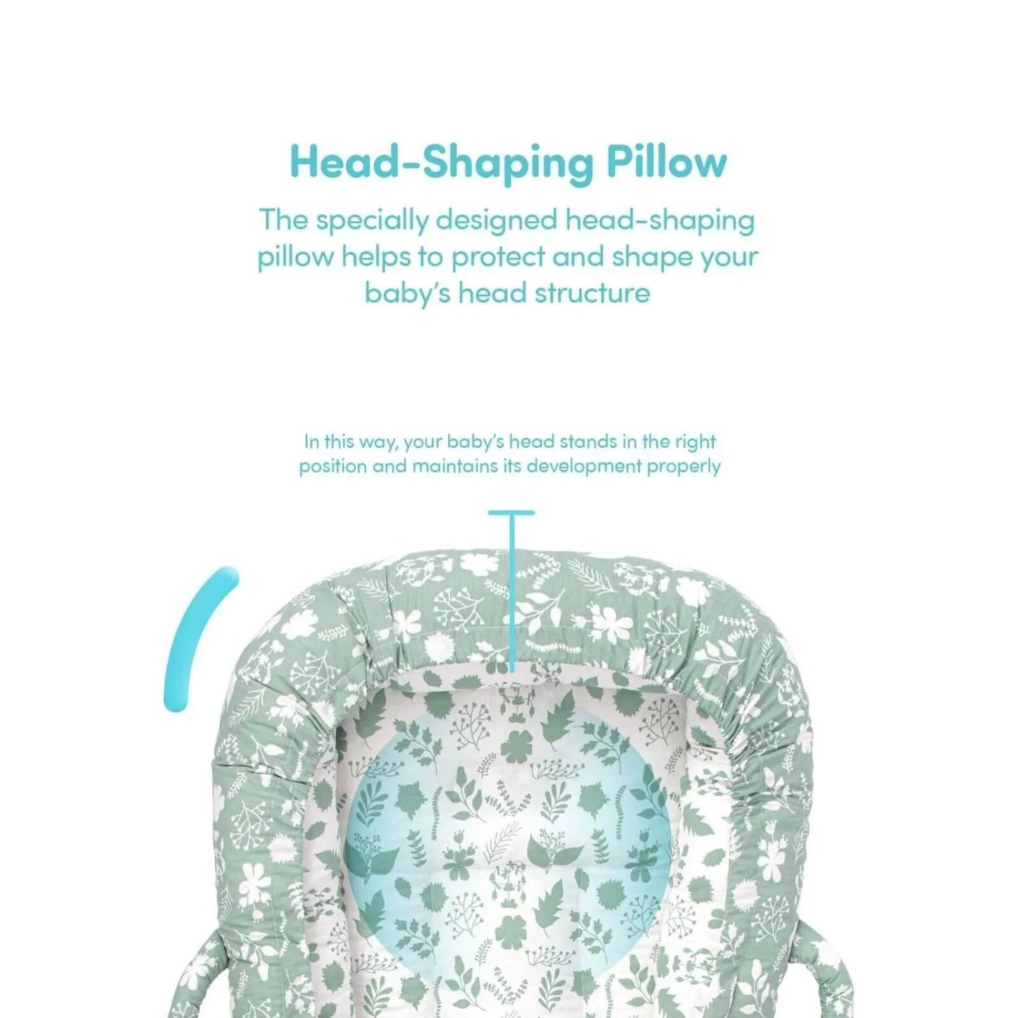 baby plus Mother Side Baby Reflux Bed - Green - mezetto