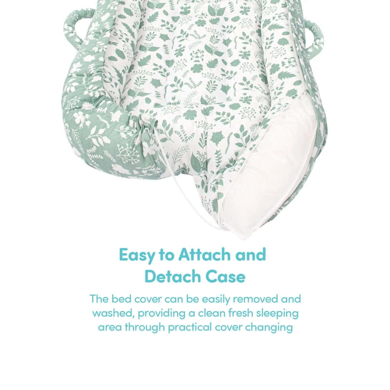 baby plus Mother Side Baby Reflux Bed - Green - mezetto