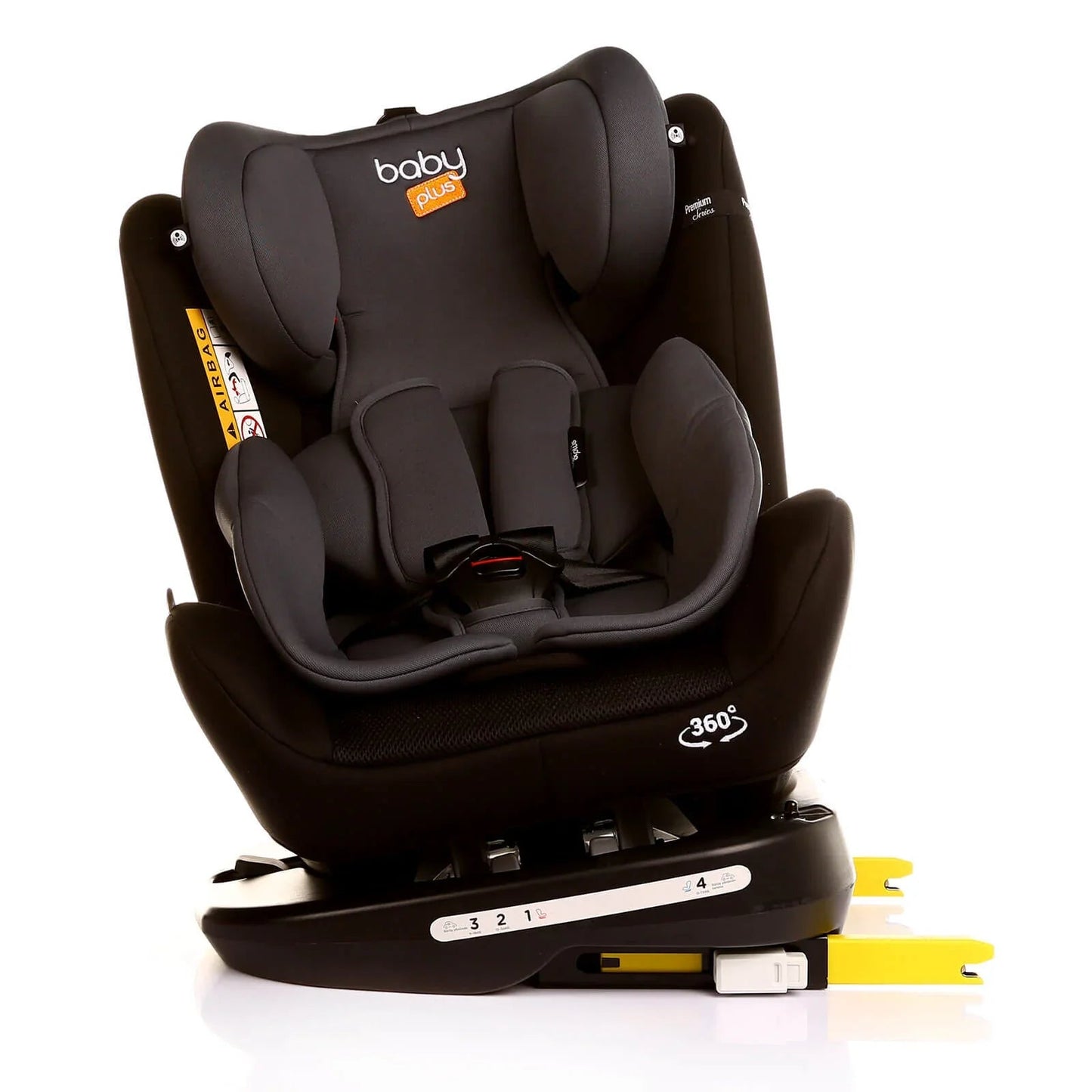 baby plus Orbitfix Group 0/1 Baby Car Seat - Black Grey - mezetto