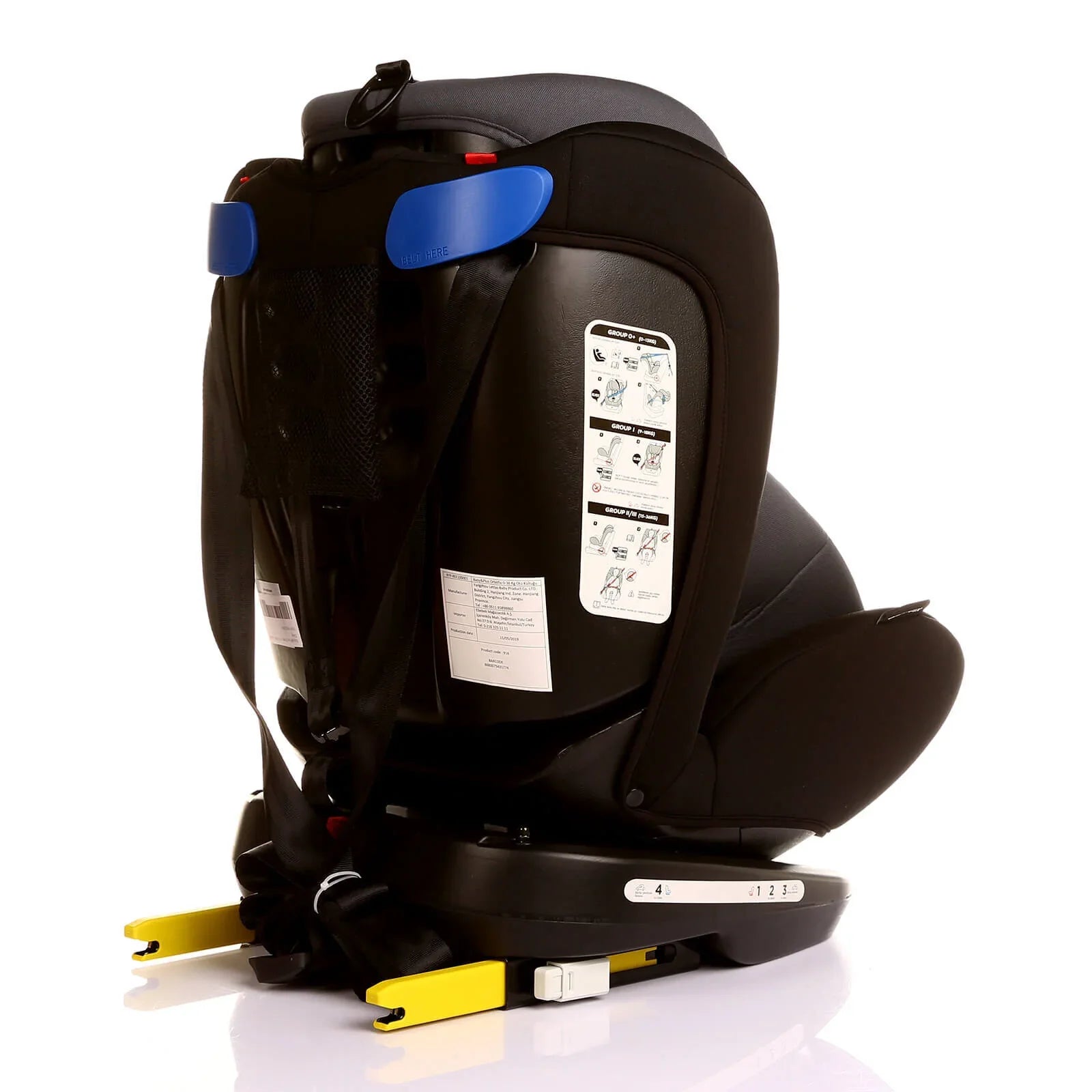 baby plus Orbitfix Group 0/1 Baby Car Seat - Black Grey - mezetto