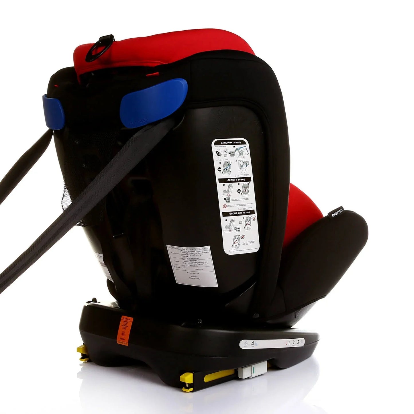 baby plus Orbitfix Group 0/1 Baby Car Seat - Black Red - mezetto