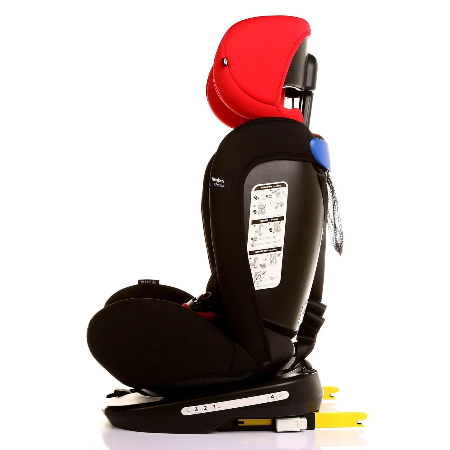 baby plus Orbitfix Group 0/1 Baby Car Seat - Black Red - mezetto