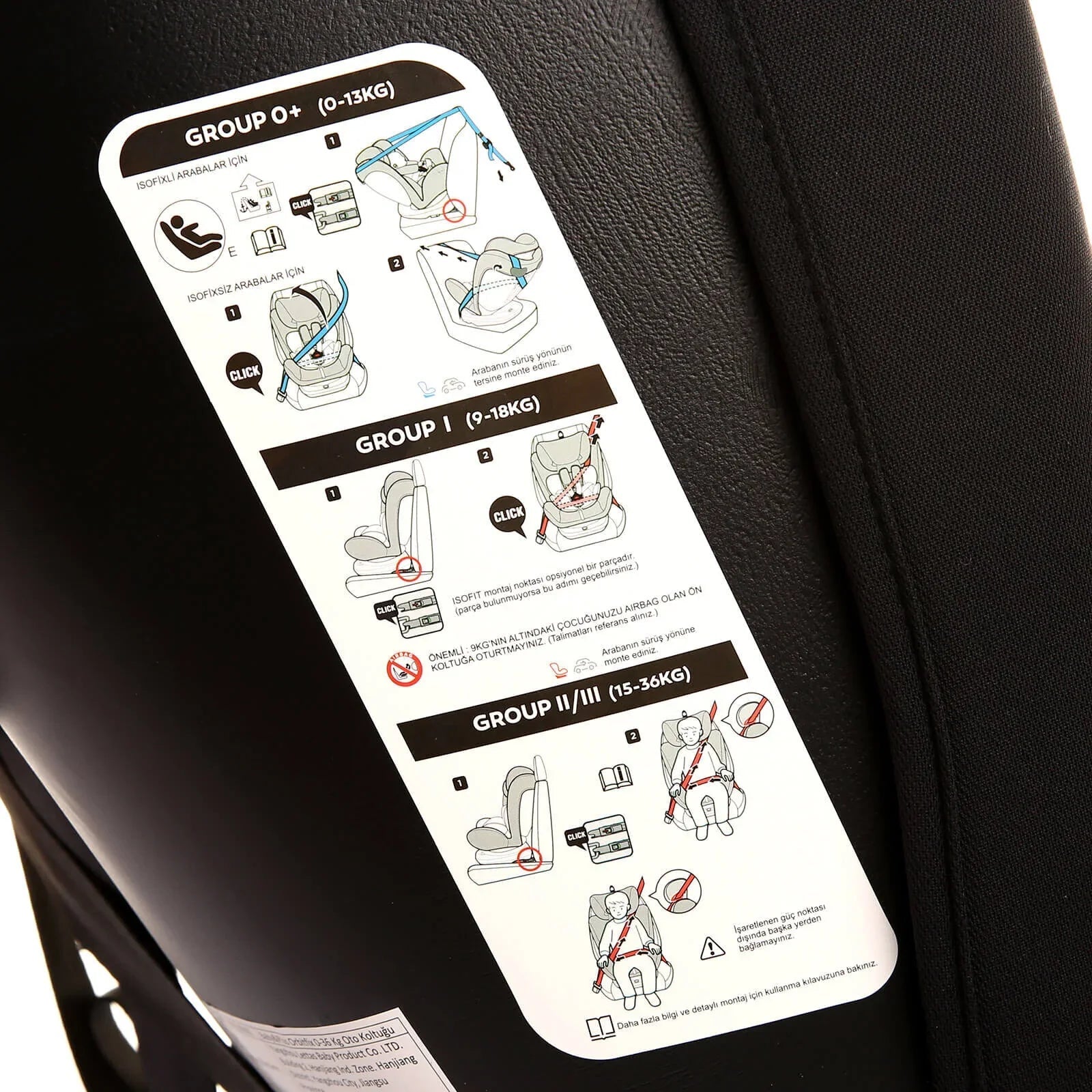 baby plus Orbitfix Group 0/1 Baby Car Seat - Black Red - mezetto