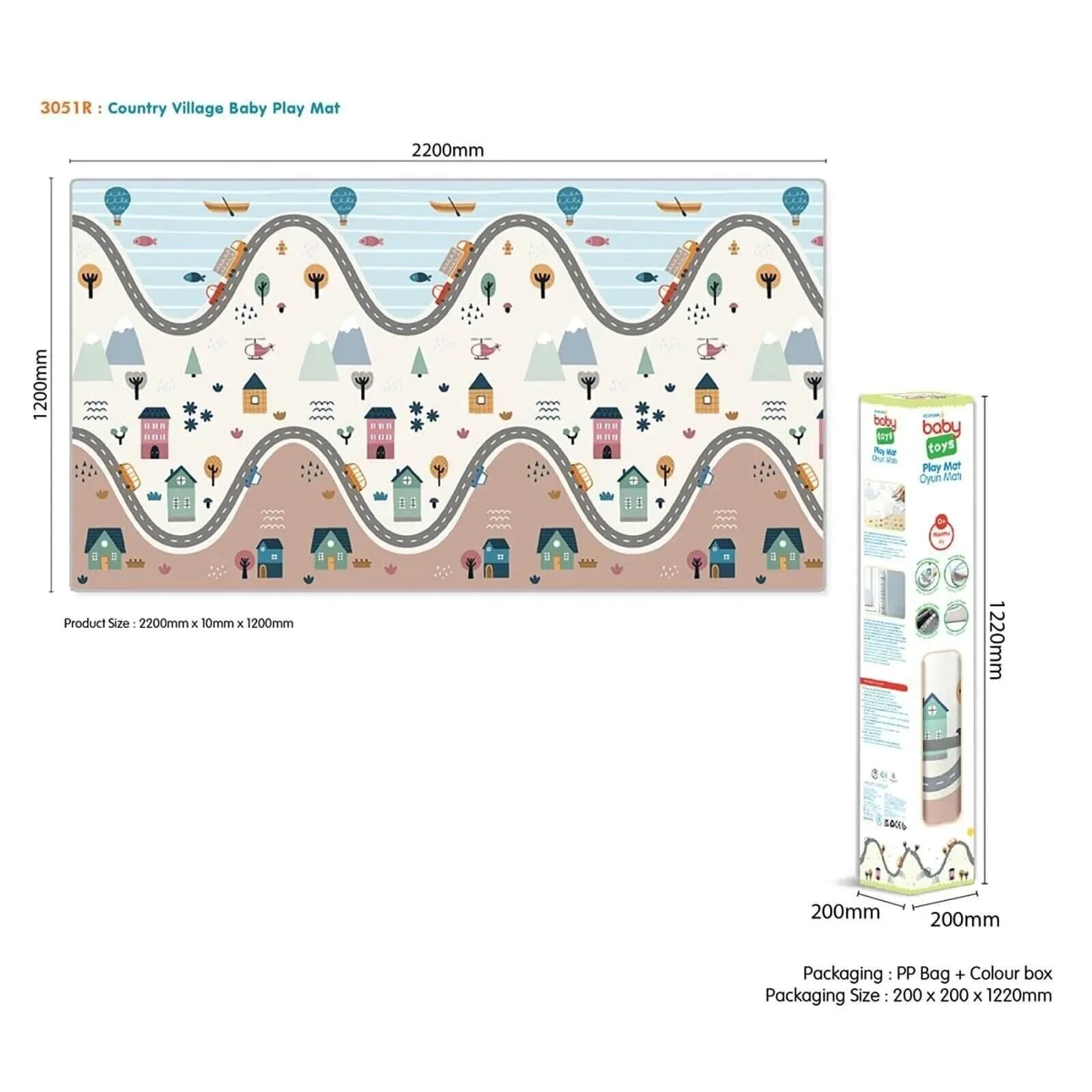 baby toys Foldable City Playmat - mezetto