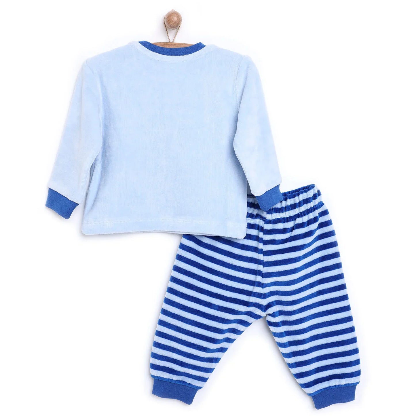 HelloBaby Velvet Pyjamas Set - Blue