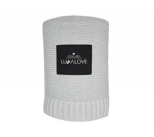 Bamboo baby blanket - Grey - Classic knit