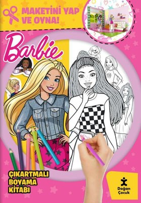 Barbie Silmeli Boyama Kitabı - Maketini Yap ve Oyna!