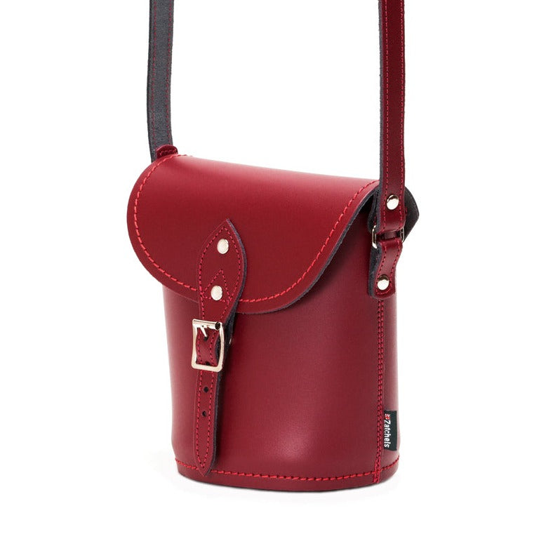 Handmade Leather Barrel Bag - Oxblood-1