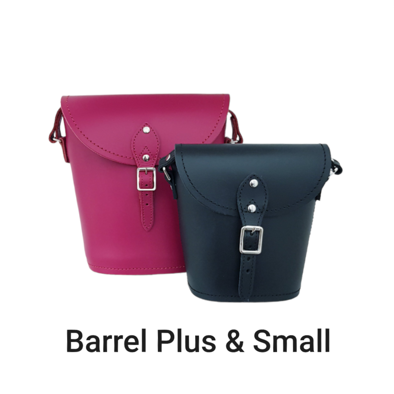 Handmade Leather Barrel Bag - Graphite-2