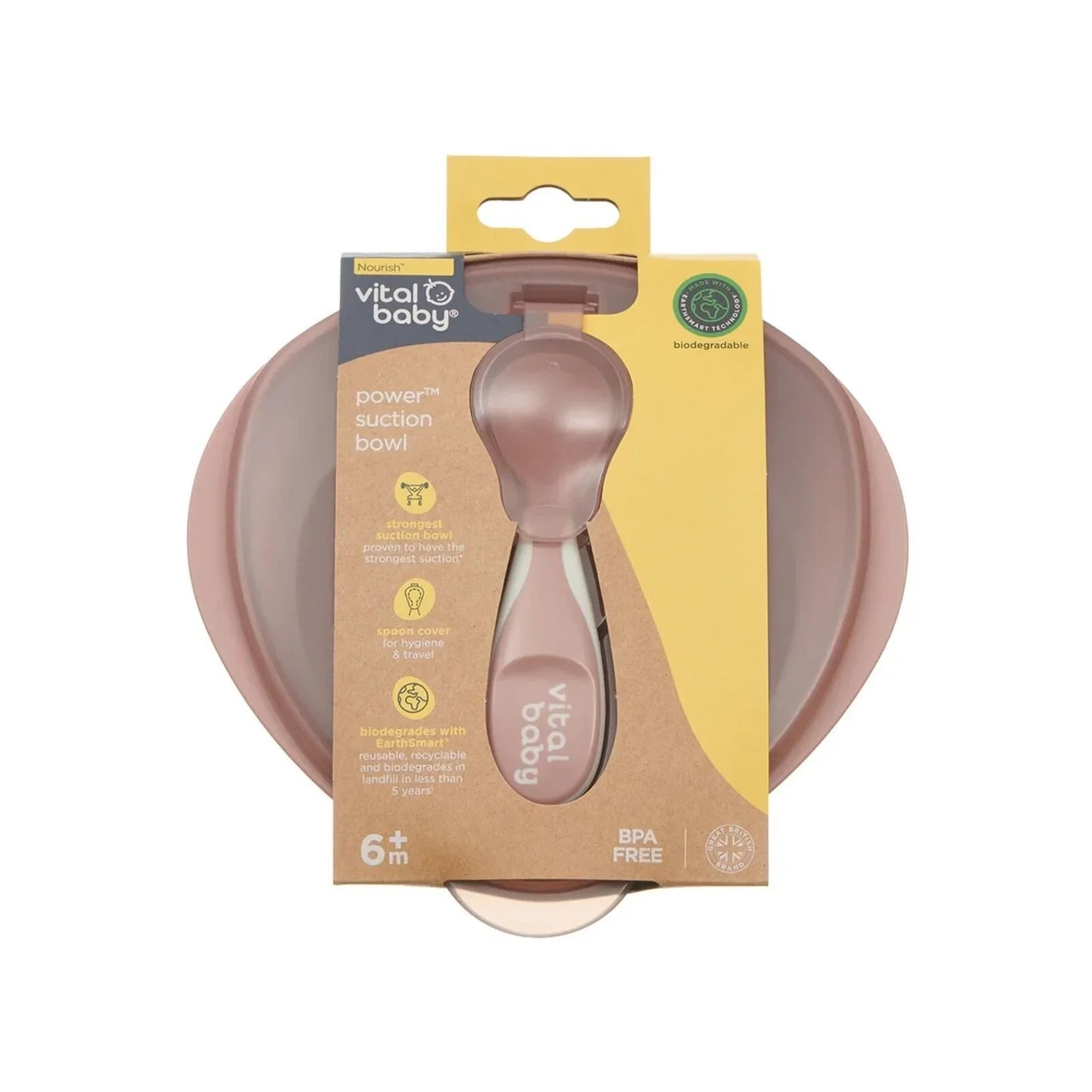 Vital Baby Nourish Power Suction Bowl - Natural Berry