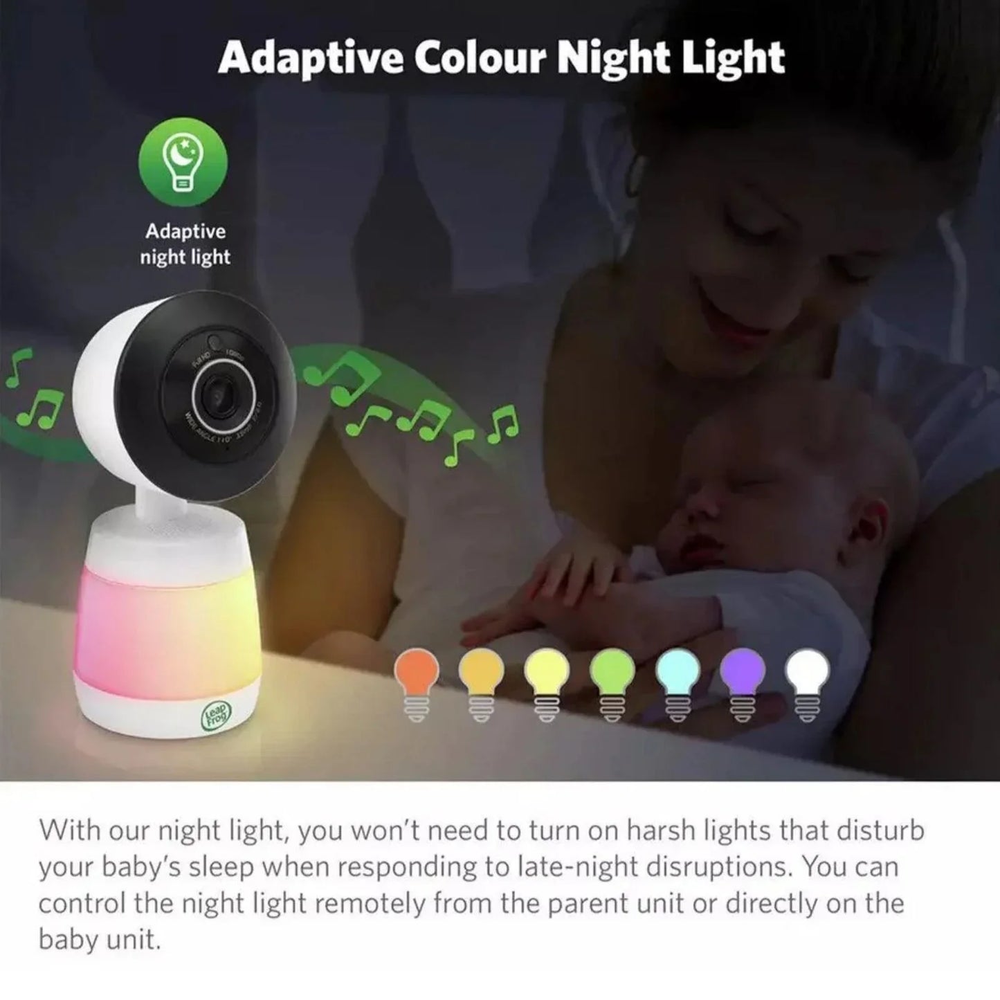 LeapFrog LF2936FHD Touch Screen Wi-Fi Smart Baby Monitor 5.5" 1080p Full HD Colour Display