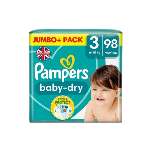 Pampers Baby Dry Size 3 Jumbo Pack - 98 nappies